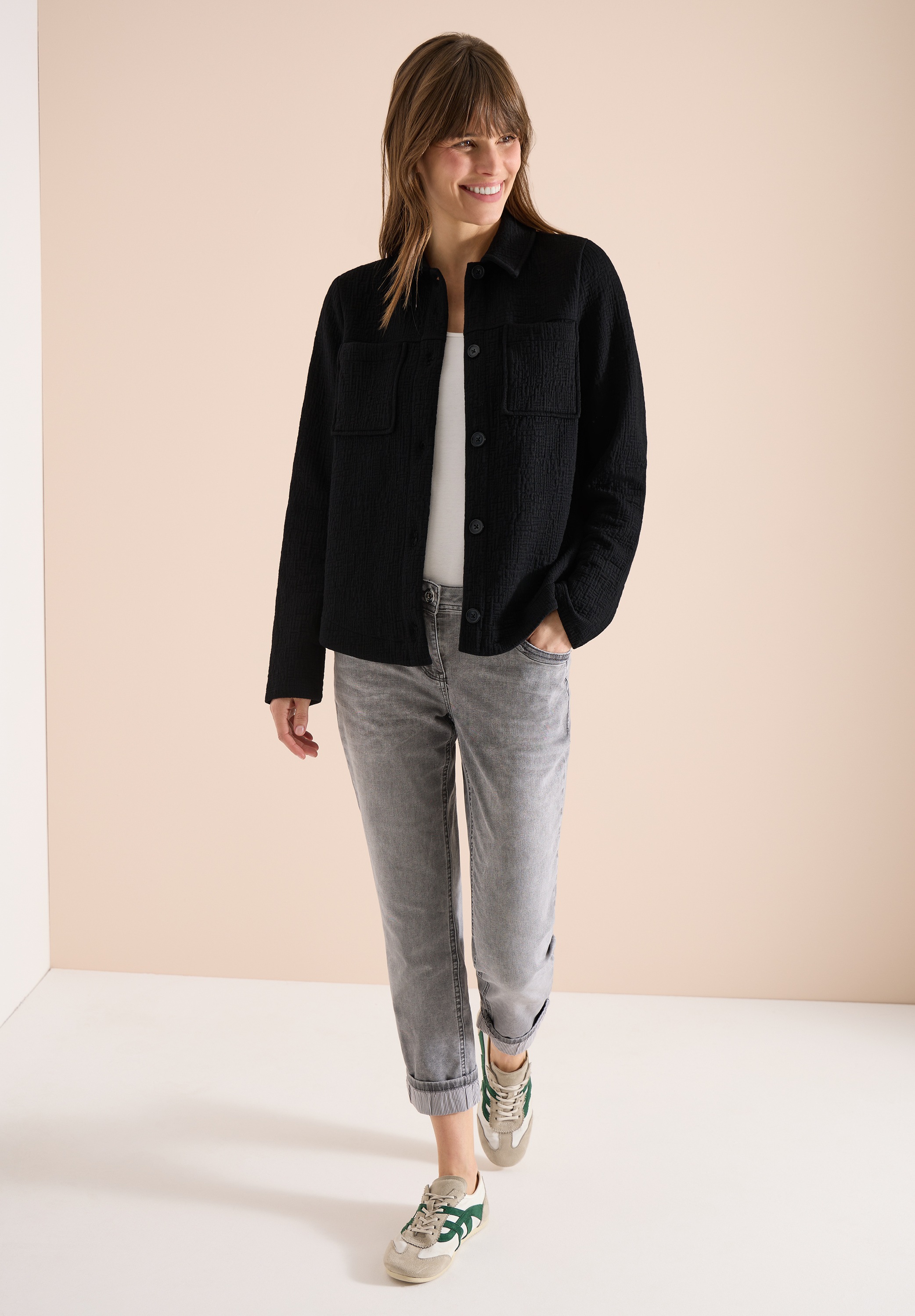 Thumbnail - Cecil Kurzjacke ohne Kapuze mit Struktur-Optik