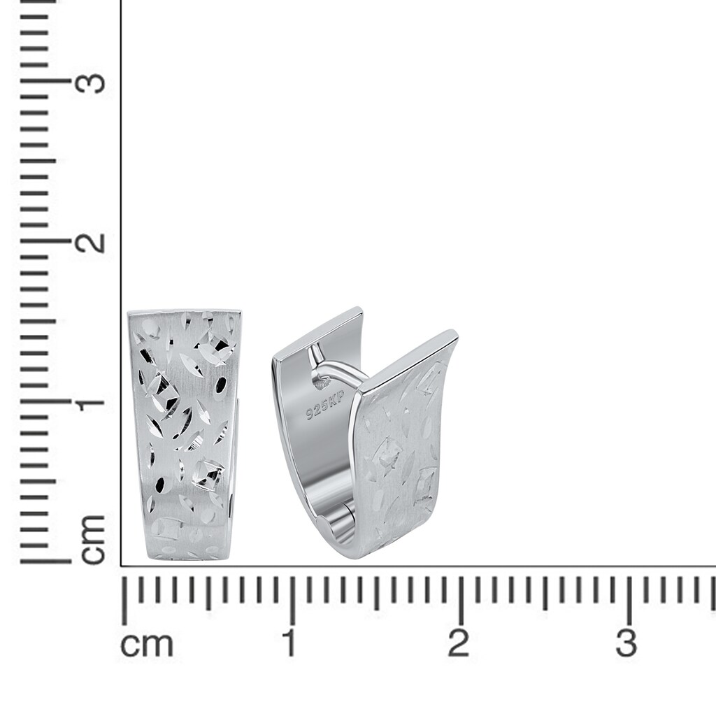 Vivance Paar Creolen »925 Silber rhodiniert + diamantiert«