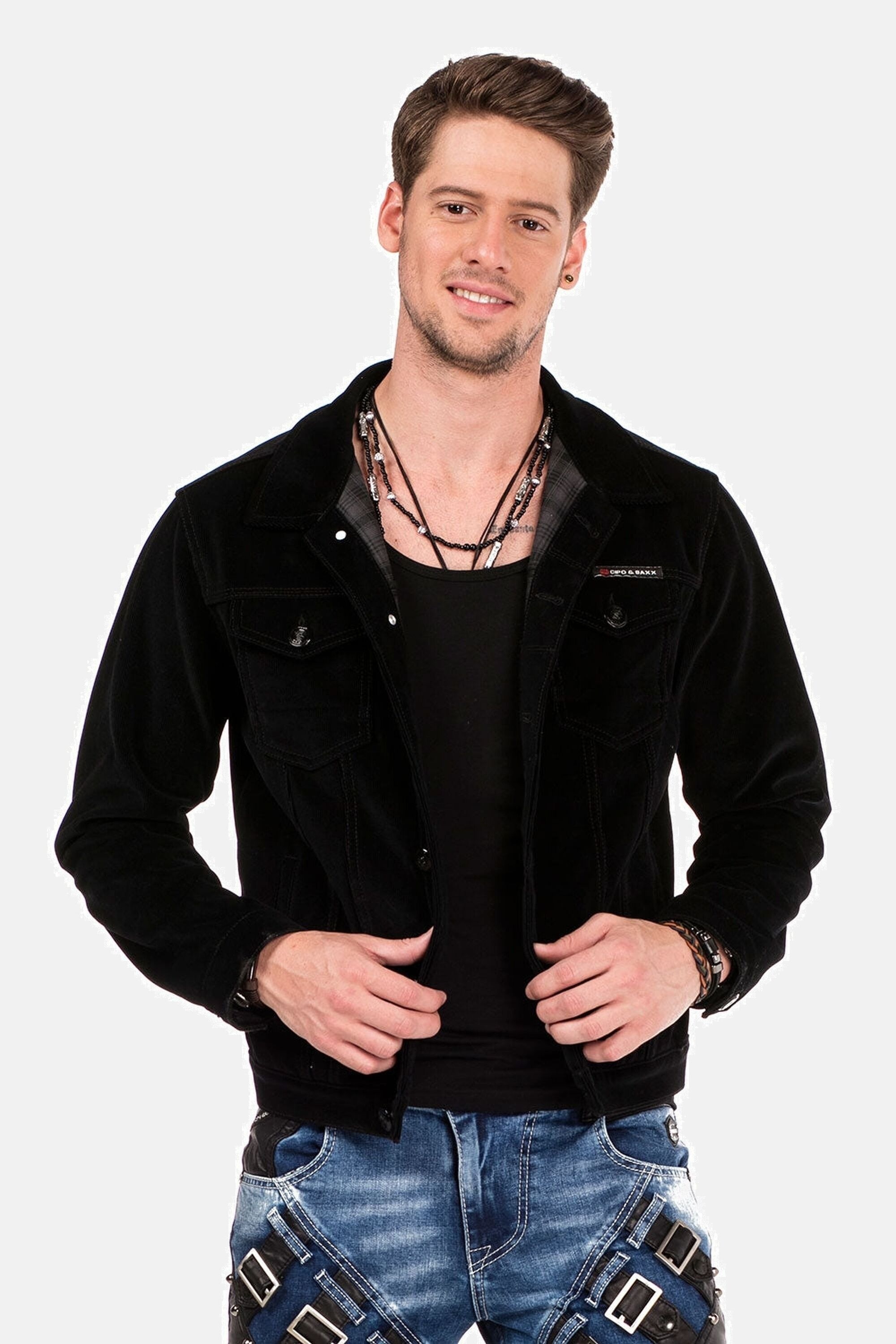 Cipo & Baxx Outdoorjacke »Jacke«, ohne Kapuze, in Regular-Fit, CJ-226