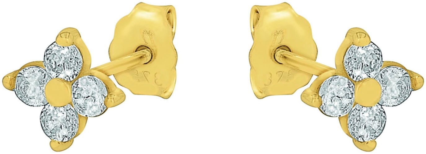 Amor Paar Ohrstecker »Blume, 2028114«, mit Zirkonia (synth.)
