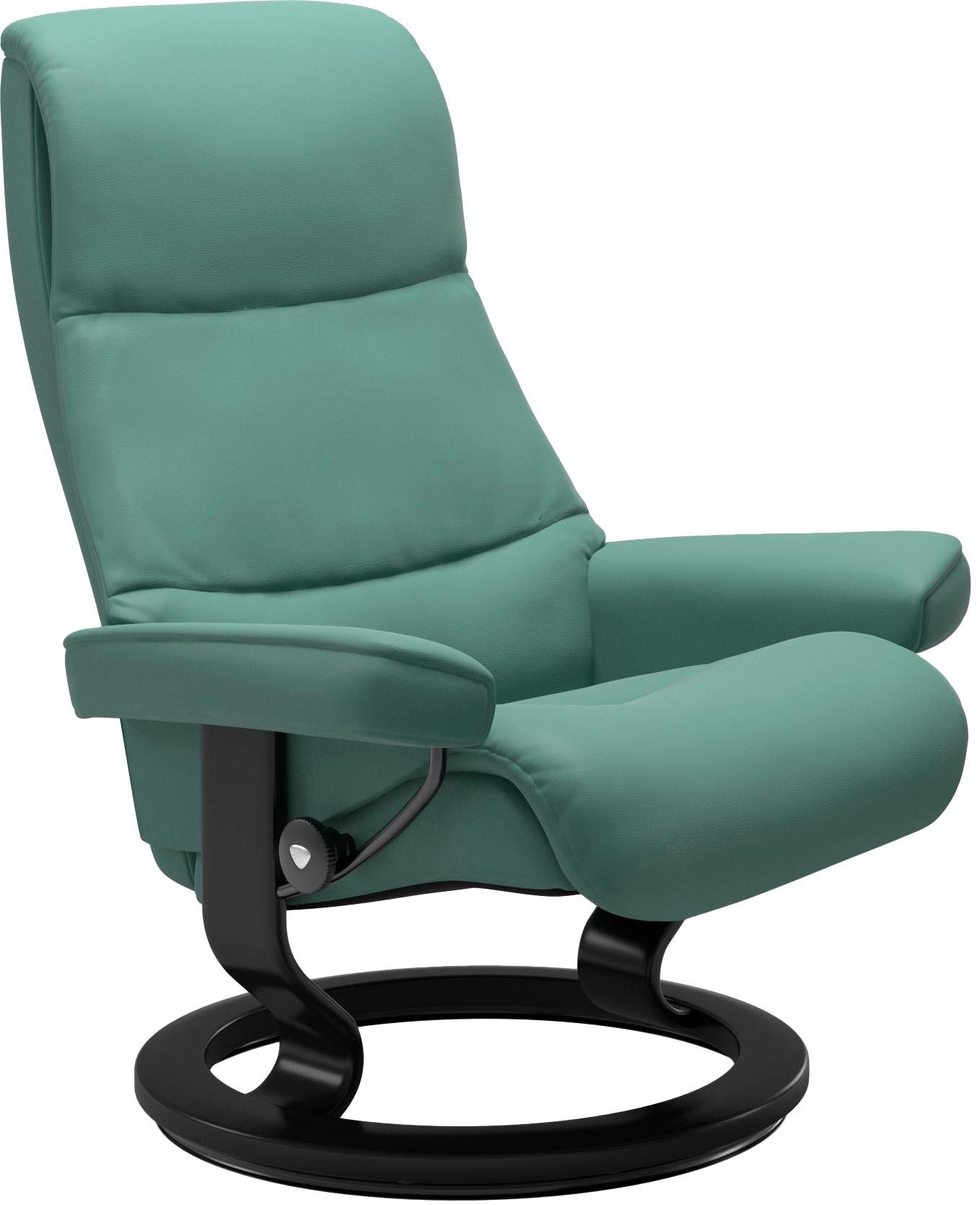 Stressless® Relaxsessel »View«, (Set, Relaxsessel mit Hocker), mit Classic Base, Größe M,Gestell Schwarz