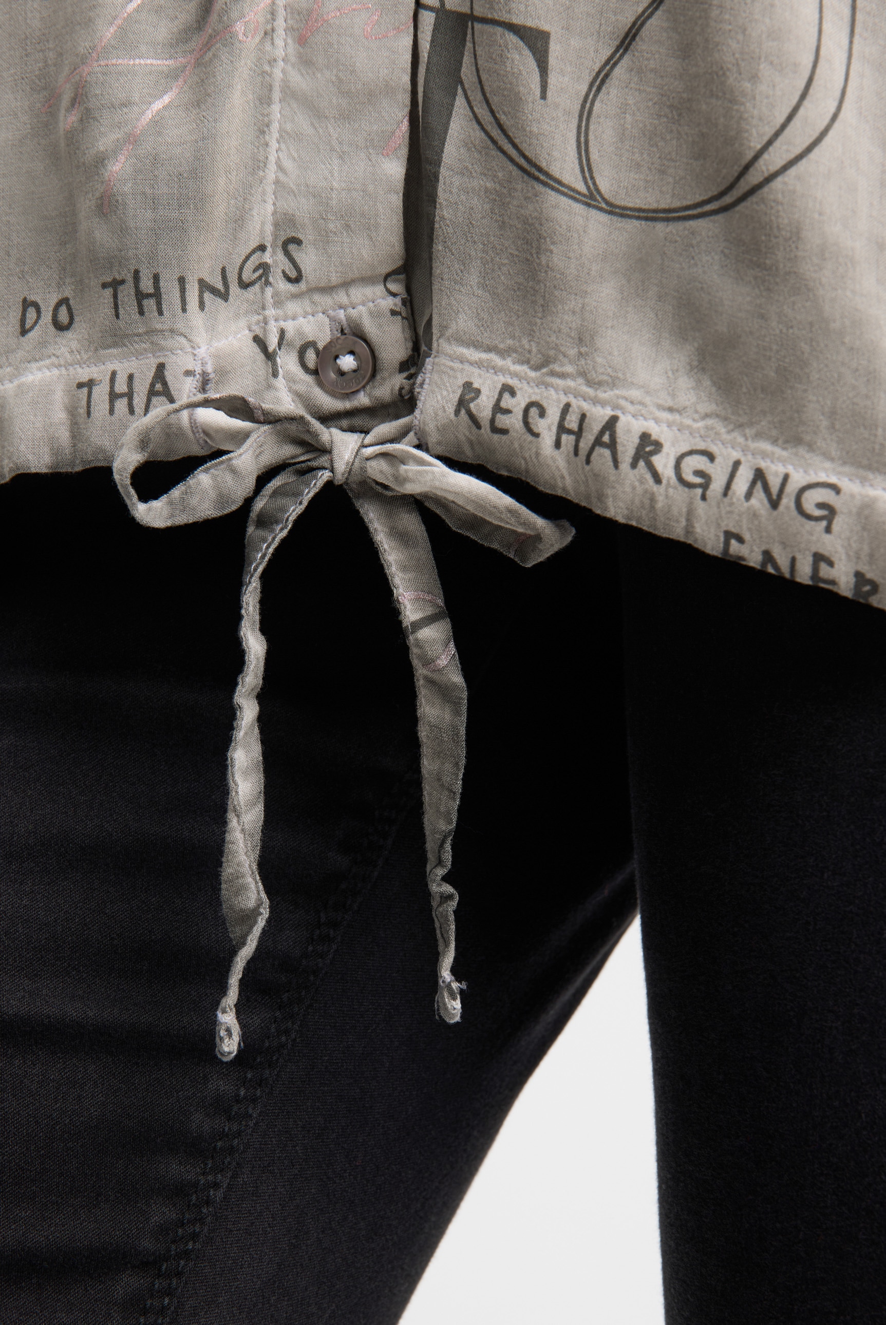 SOCCX Langarmbluse mit Tunnelzugband im Saum