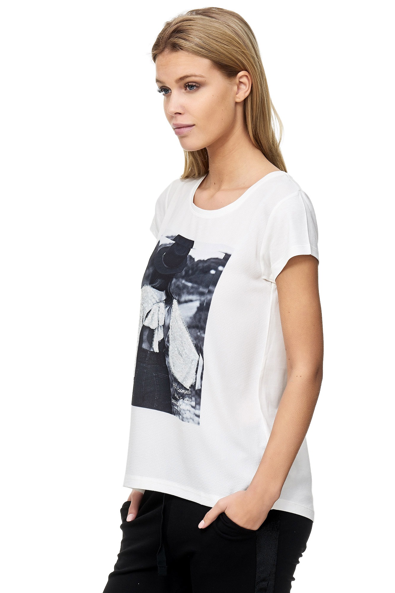 Decay T-Shirt, mit paillettenbesetztem Vintage-Print