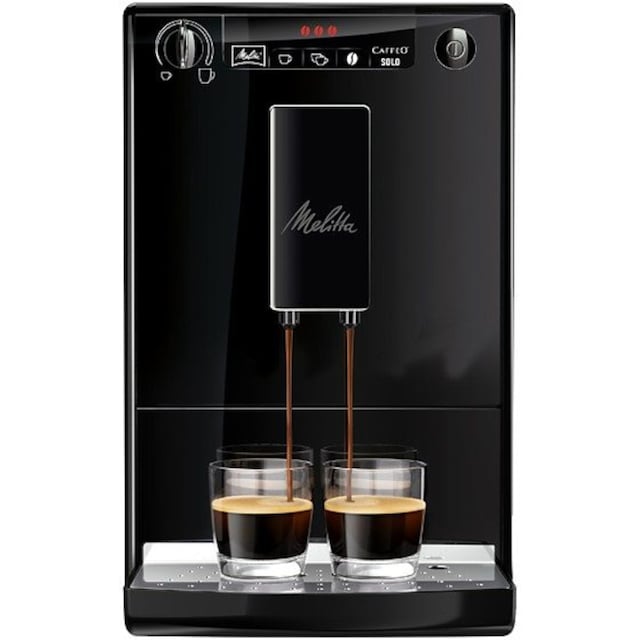 Melitta Kaffeevollautomat »Solo® E950-322, pure black«, aromatischer Kaffee  & Espresso bei nur 20 cm Breite | BAUR