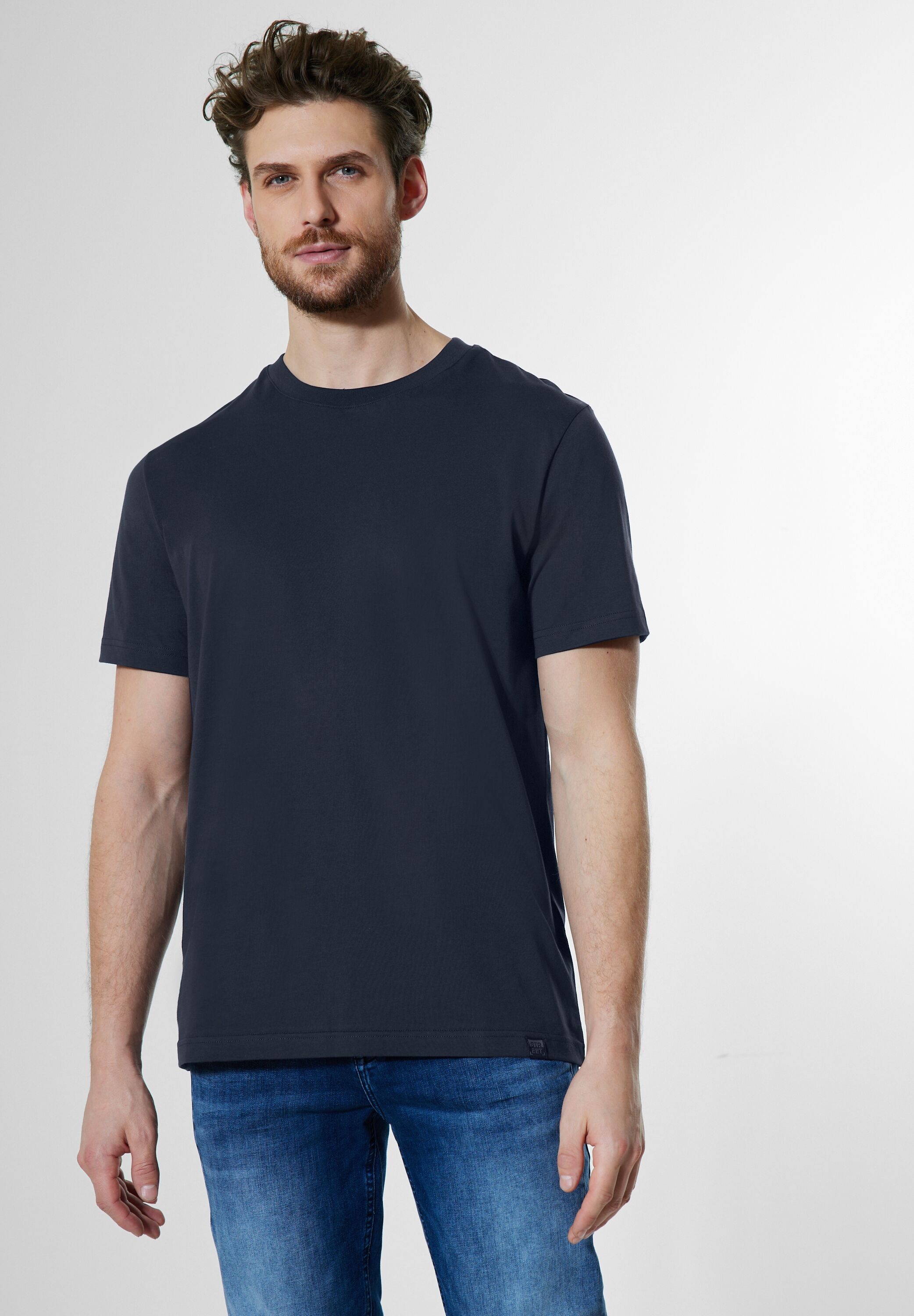 STREET ONE MEN T-Shirt, Rundhalsausschnitt günstig online kaufen