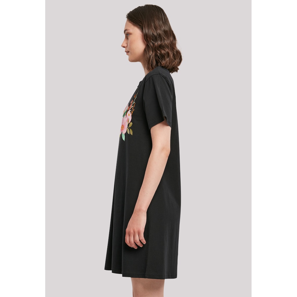 F4NT4STIC Shirtkleid »Blumenmuster Damen T-Shirt Kleid«