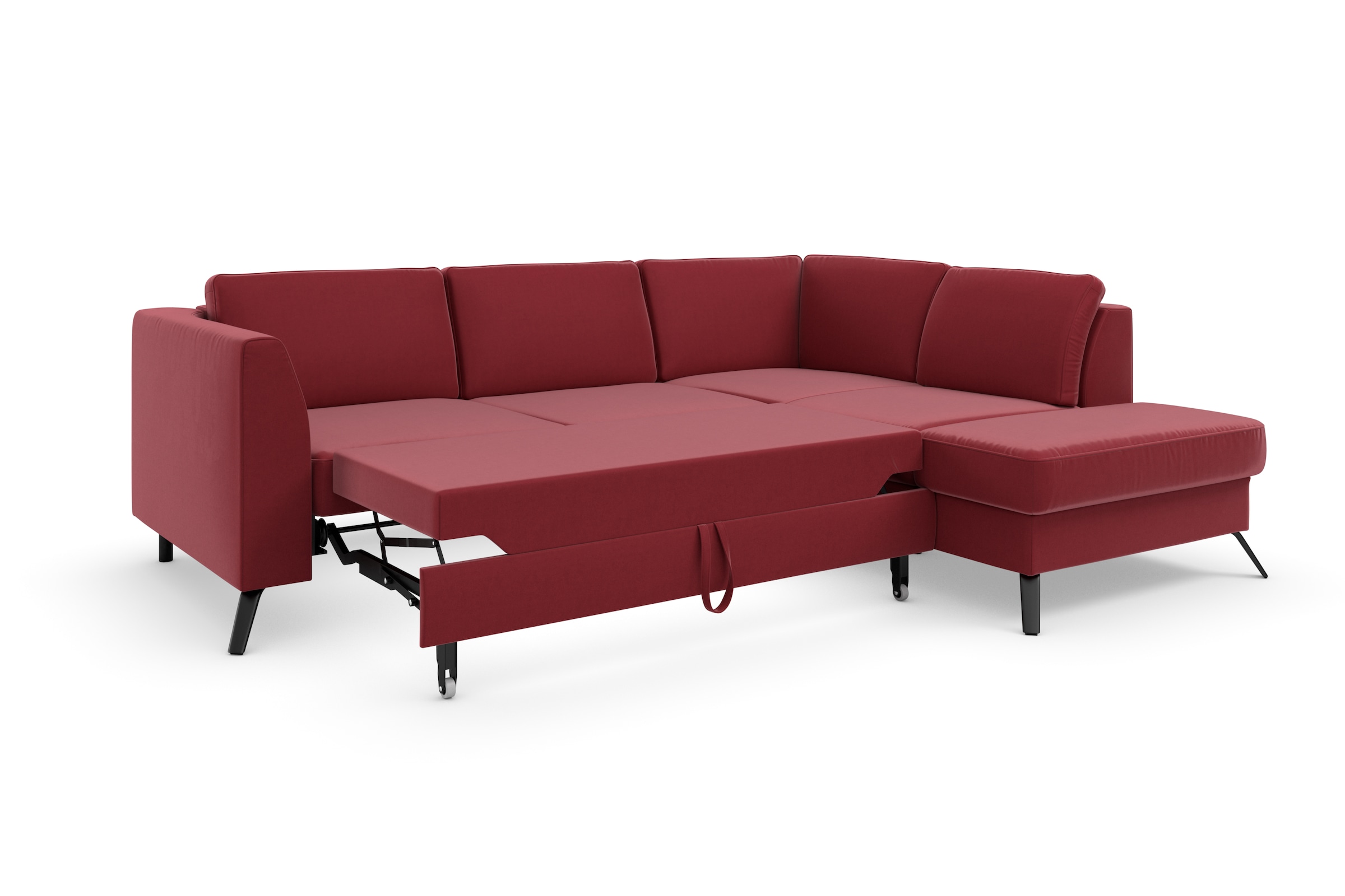 sit&more Ecksofa »Olsen L-Form«, inklusive Sitztiefenverstellung, wahlweise mit Bettfunktion, 15cm hoch