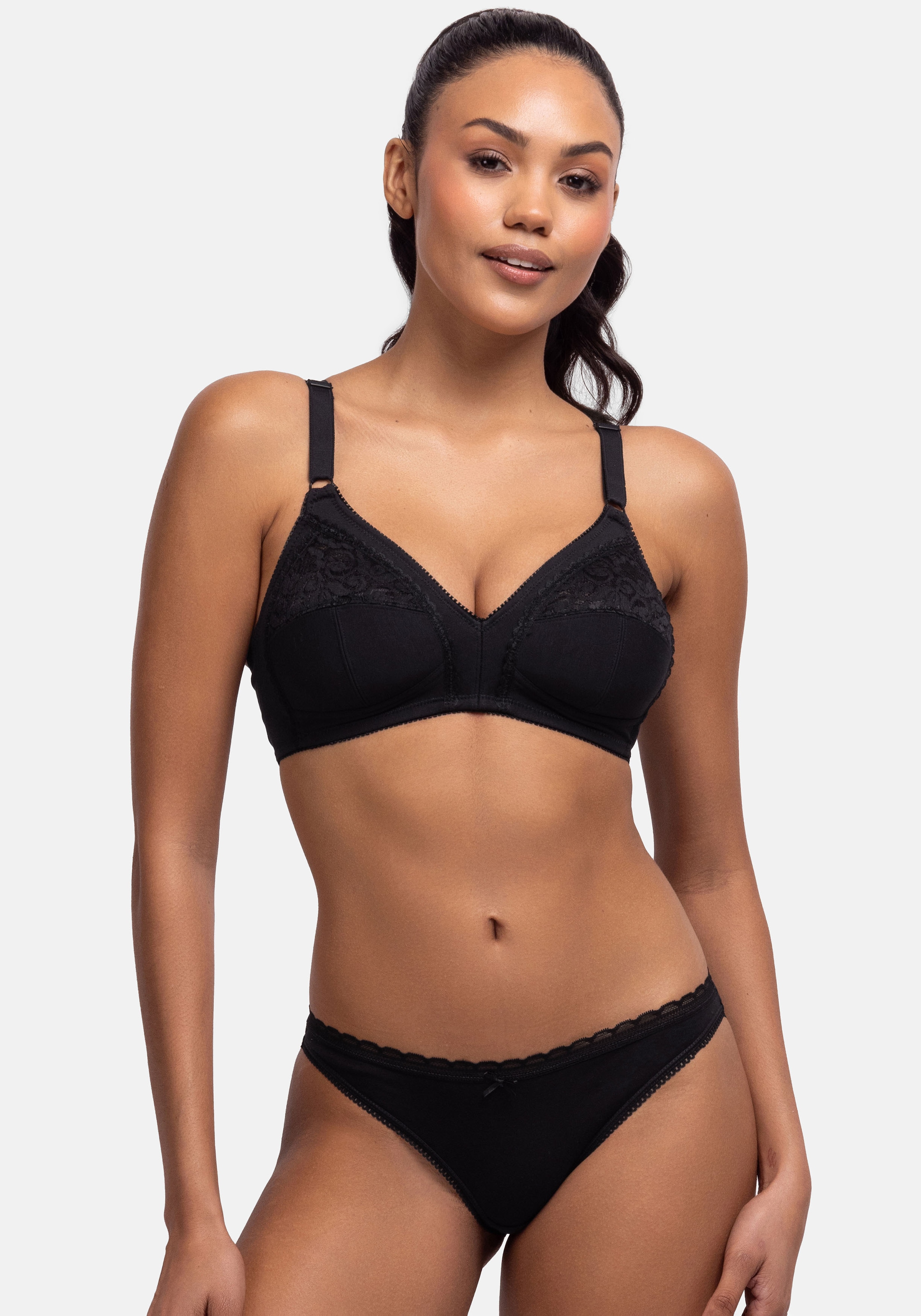 Dorina Bralette-Bh "Monica" Mit Spitzeneinsätze An Den Cups, Ohne Bügel, Bequem