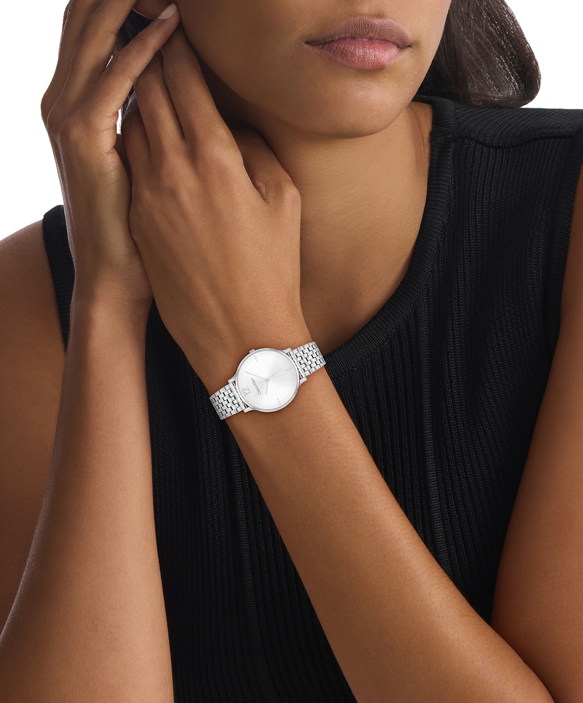 Calvin Klein Quarzuhr »Luxe« Armbanduhr, Damenuhr, Edelstahlarmband, analog