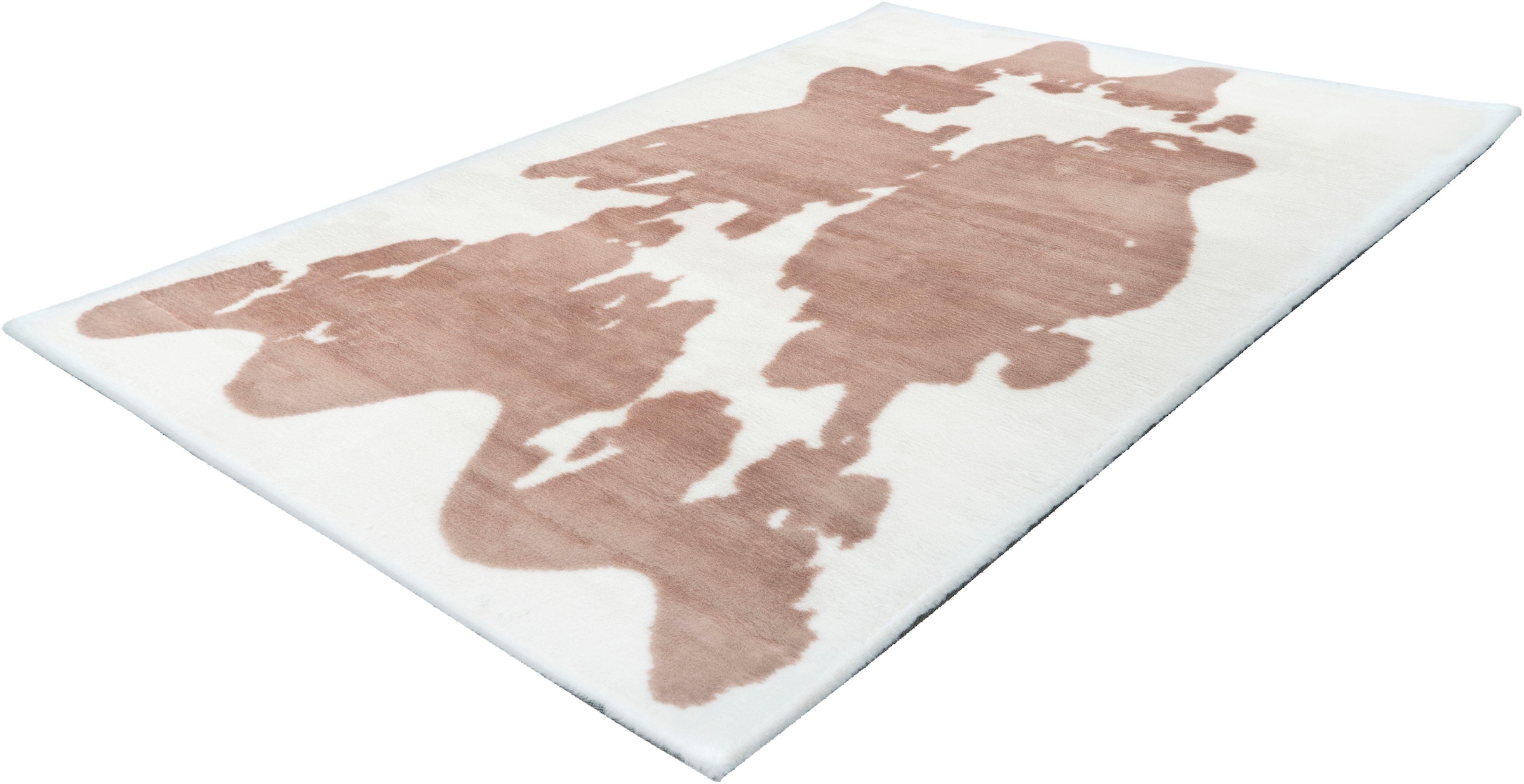Bruno Banani Hochflor-Teppich »Makayla«, rechteckig, 30 mm Höhe, Kuhfell-Muster, Kunstfell, weicher Flor