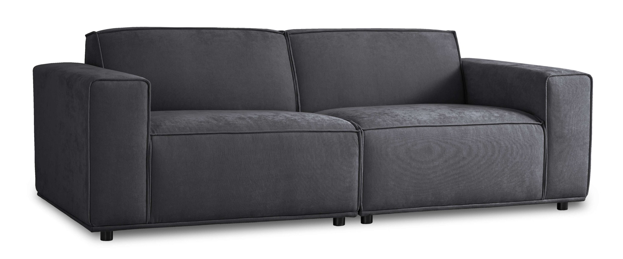 Home affaire 3-Sitzer »Avelin, 228 cm, Chenille, Struktur-Boucle«, mit Wellenunterfederung, Kedernaht, bodentief, Skandi-Design