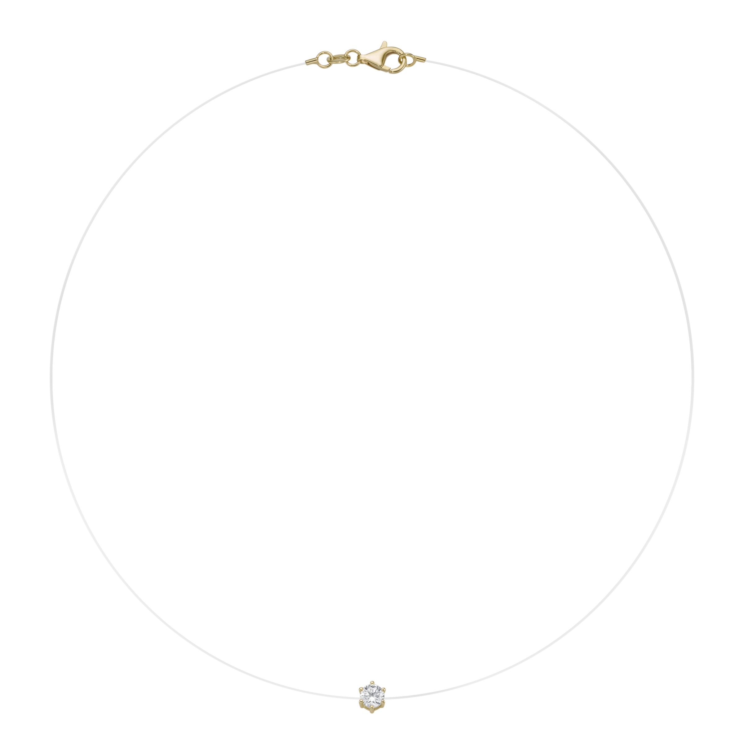 Smart Jewel Collier »schwebender Stein, Zirkonia, Silber 925«