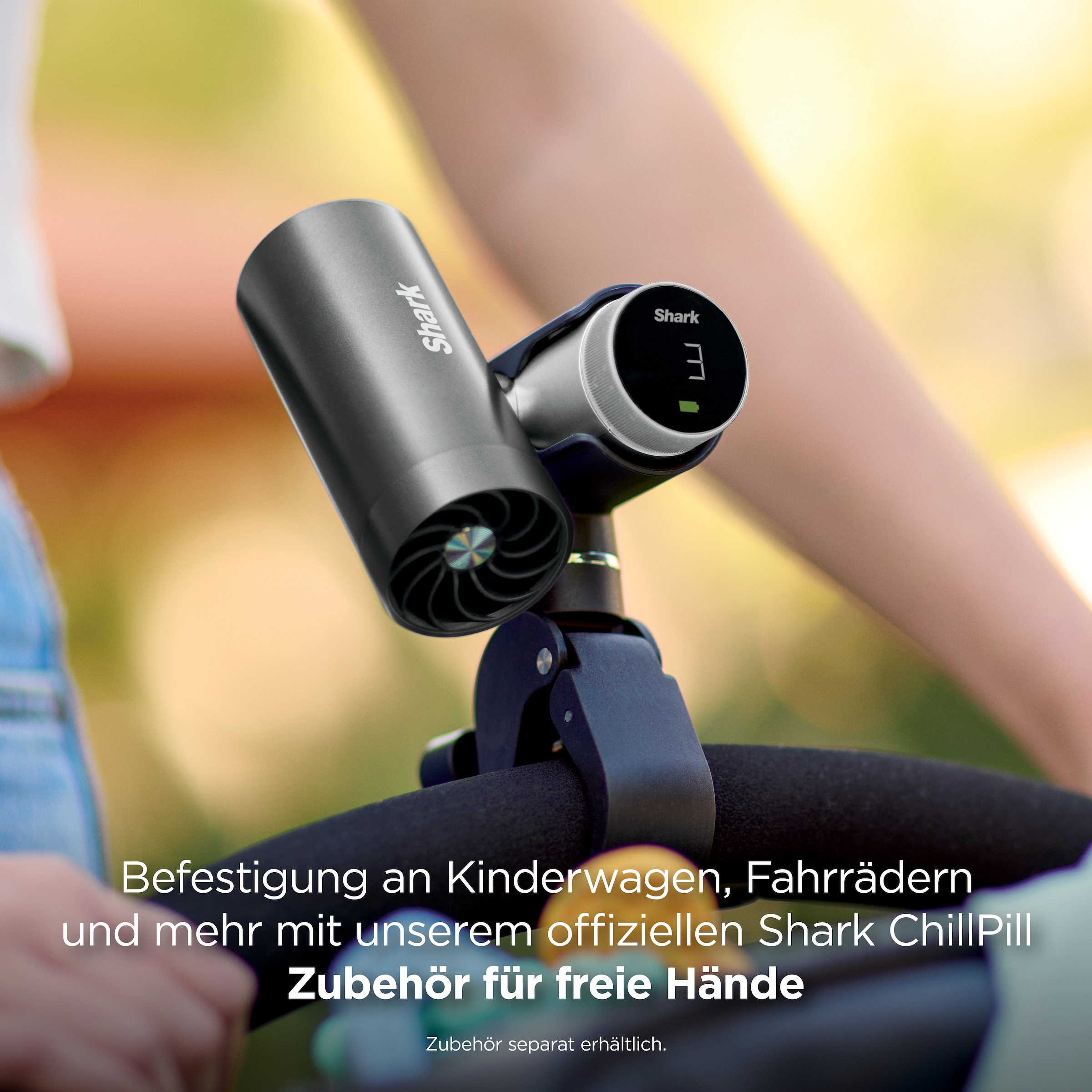 Shark Handventilator »FA022EU ChillPill, 3-in-1 Erfrischungssystem« Abkühlung mit HydroGo Sprühnebel, InstaChill-Kühlplatte