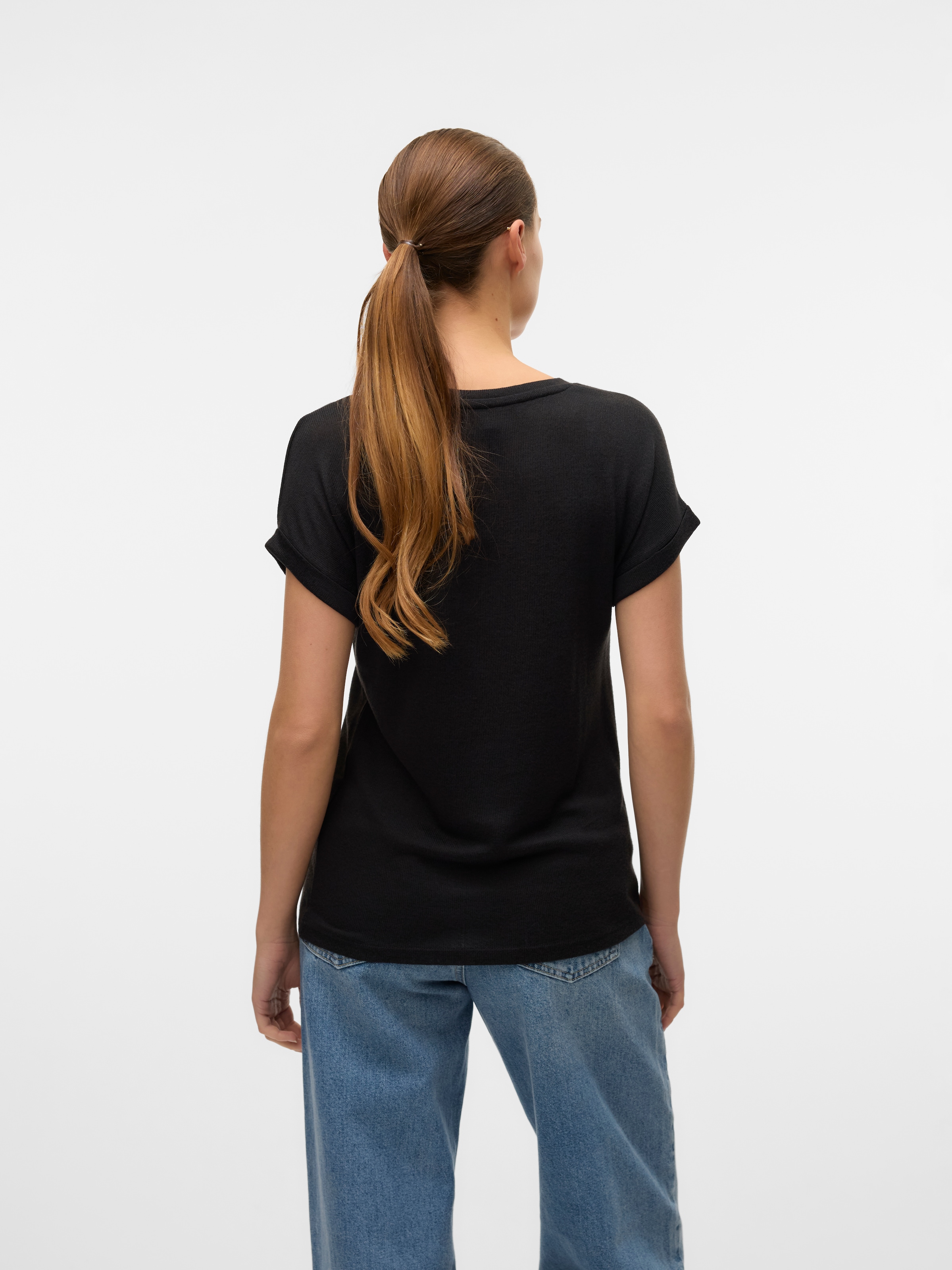 Vero Moda Kurzarmpullover »VMBRIANNA SS O-NECK PULLOVER BOO REP«, mit Umschlag