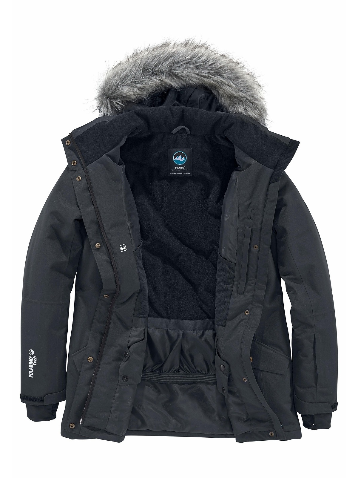 Polarino Outdoorjacke »Große Größen«, mit Kapuze, Wind- & wasserdicht, atmungsaktiv, verschweißte Nähte