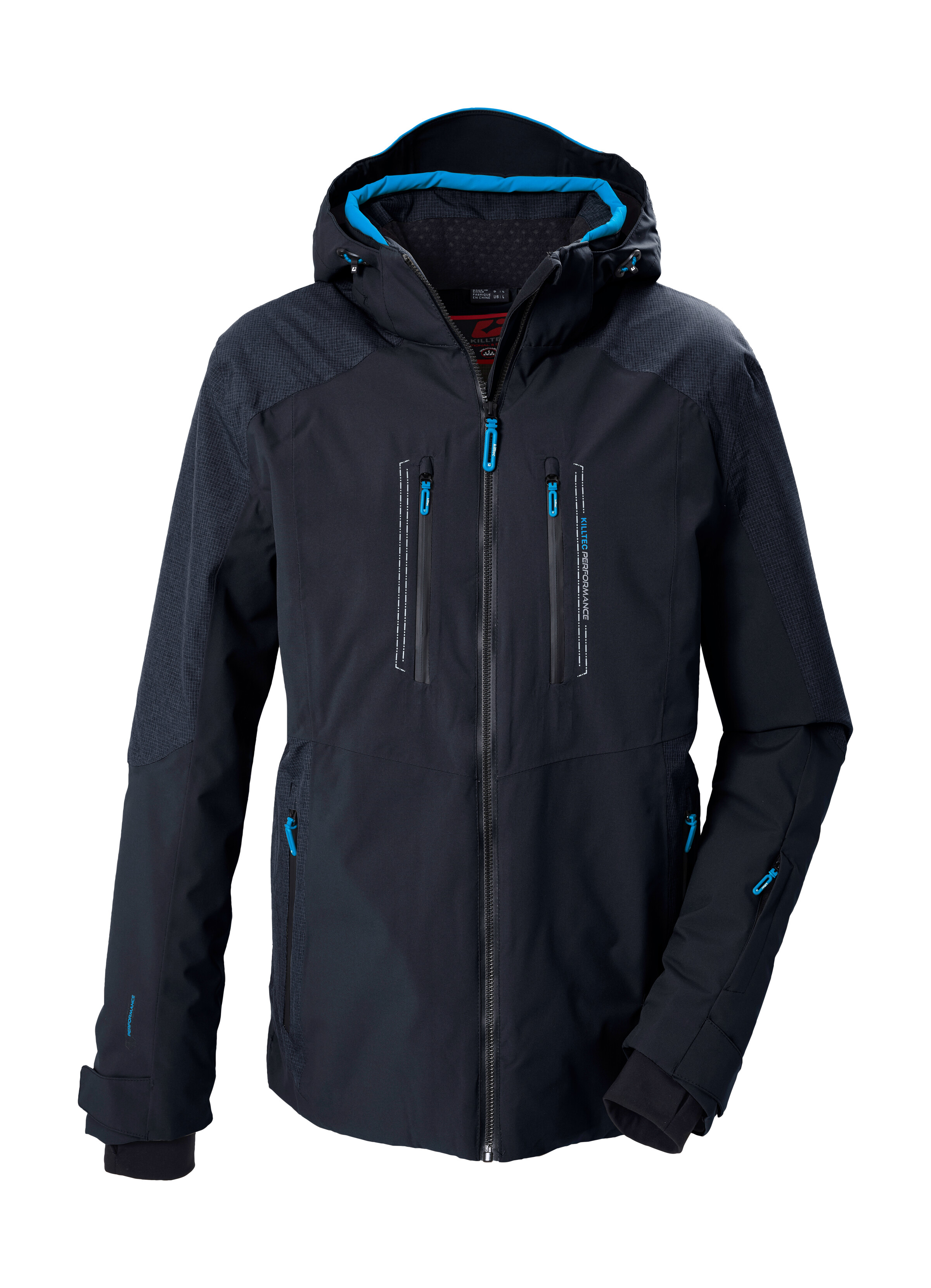 Killtec Skijacke "KSW 64 MN SKI JCKT" Wasserdichte, atmungsaktive Skijacke mit verstellbarer Kapuze