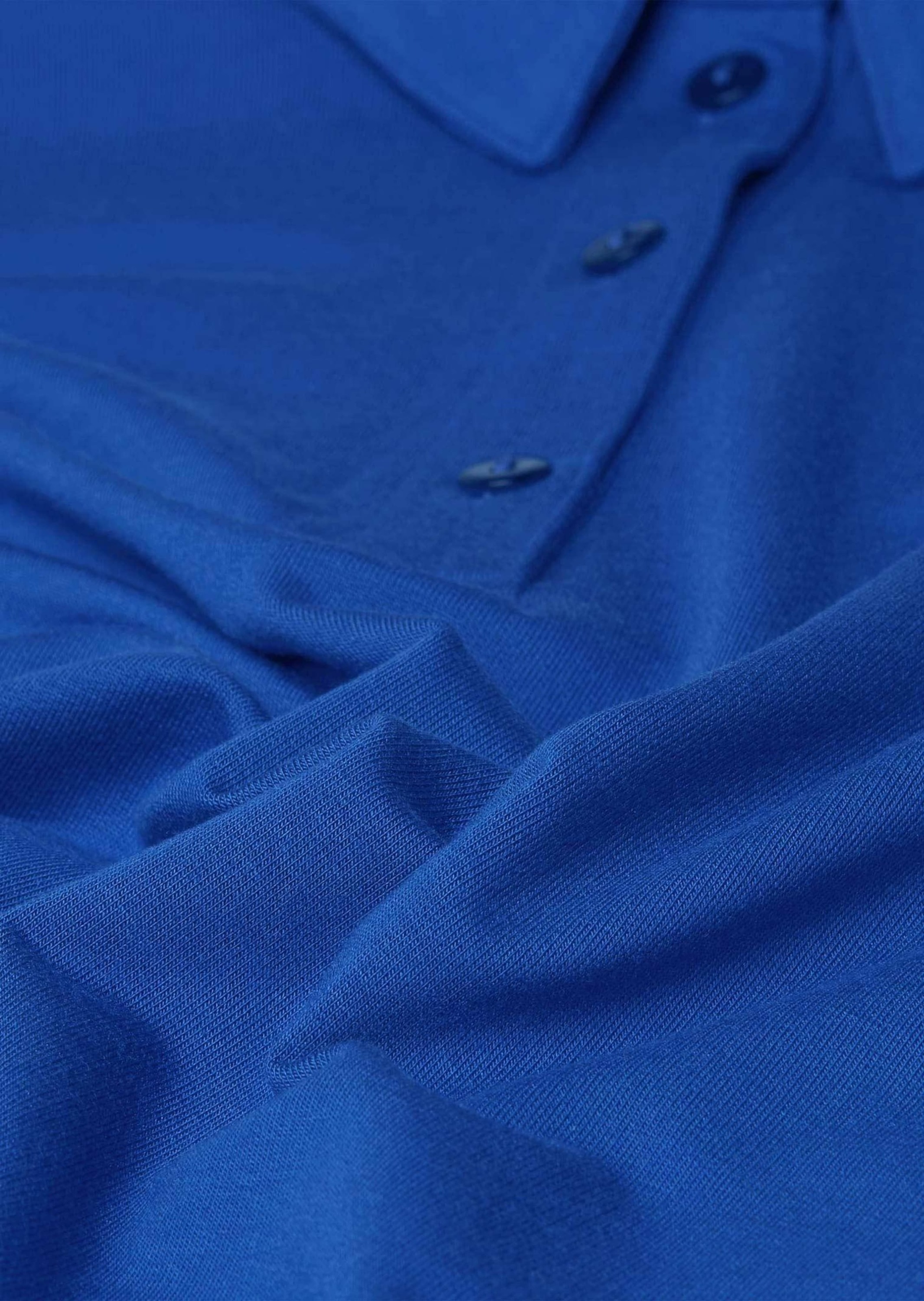 GOLDNER Poloshirt »Poloshirt Langarm Poloshirt mit Schmuckband an Knopfleiste«