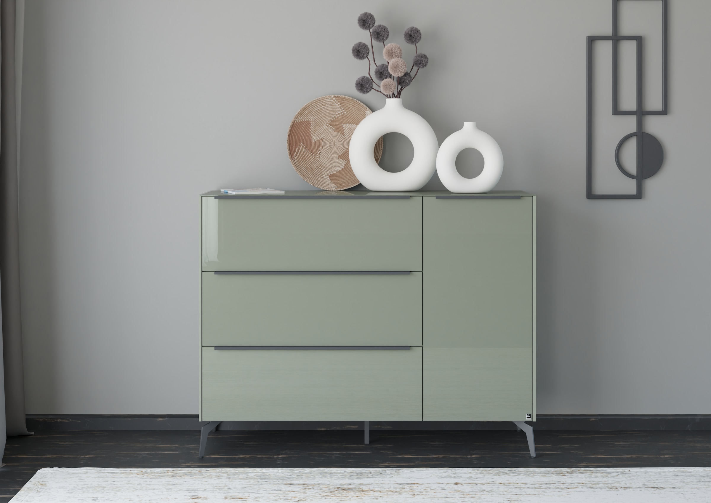 set one by Musterring Sideboard "Reno" 1 Stk. tlg. Mit Winkelfuß in diversen Farben, 109 cm Höhe & Farbauswahl