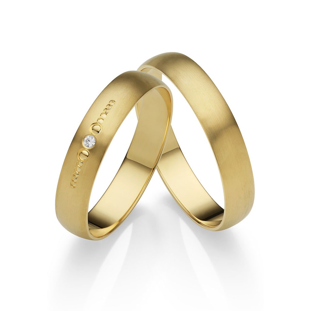 Firetti Trauring »Schmuck Geschenk Gold 375 Hochzeit Ehering "LIEBE"«, Made in Germany, wahlweise mit oder ohne Brillant