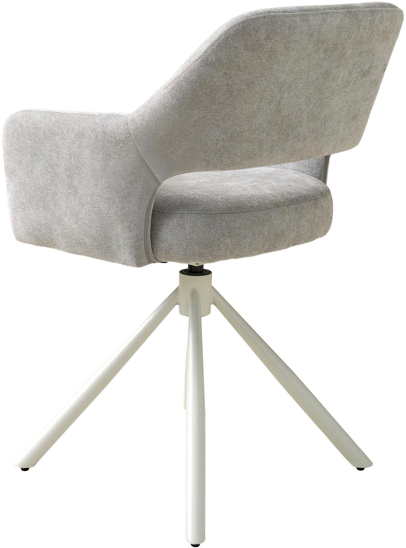 SCHÖNER WOHNEN-Kollektion Esszimmerstuhl »STAVANGER, 360° drehbar mit Rückholfunktion« (Set) 2 Stk.mit Taschenfederkern, Bezug Webstoff, Untergestell pulverbeschichtet