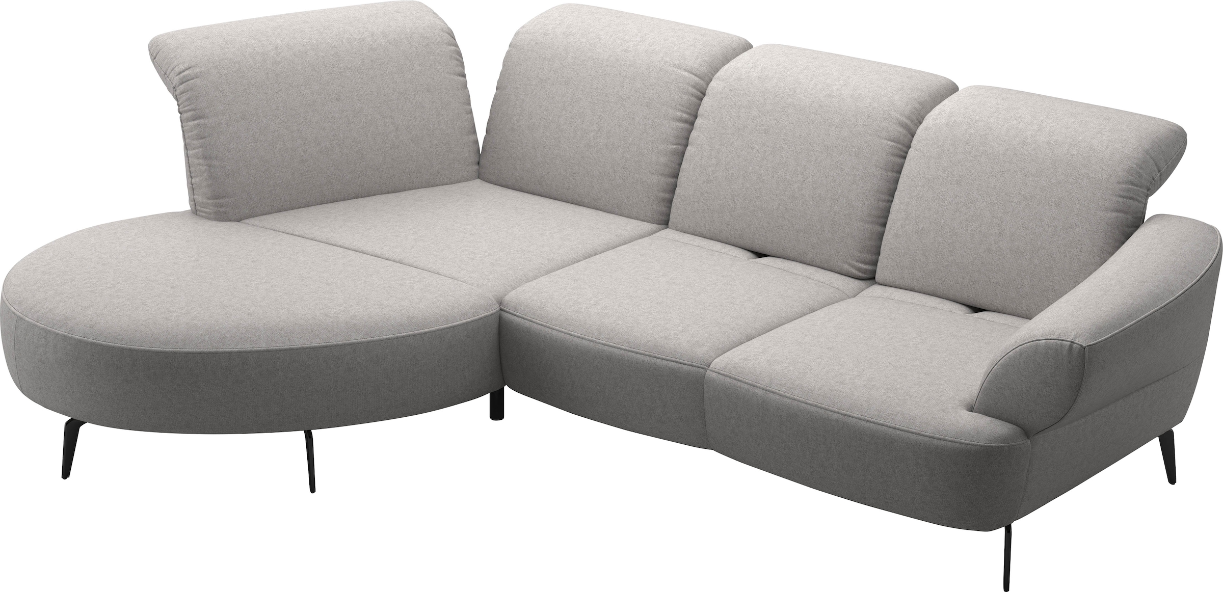 sit&more Ecksofa »Dance, L-Form, inkl. Sitztiefenverstellung«, inkl. Click&Seat, optional mit Kopfteilverstellung