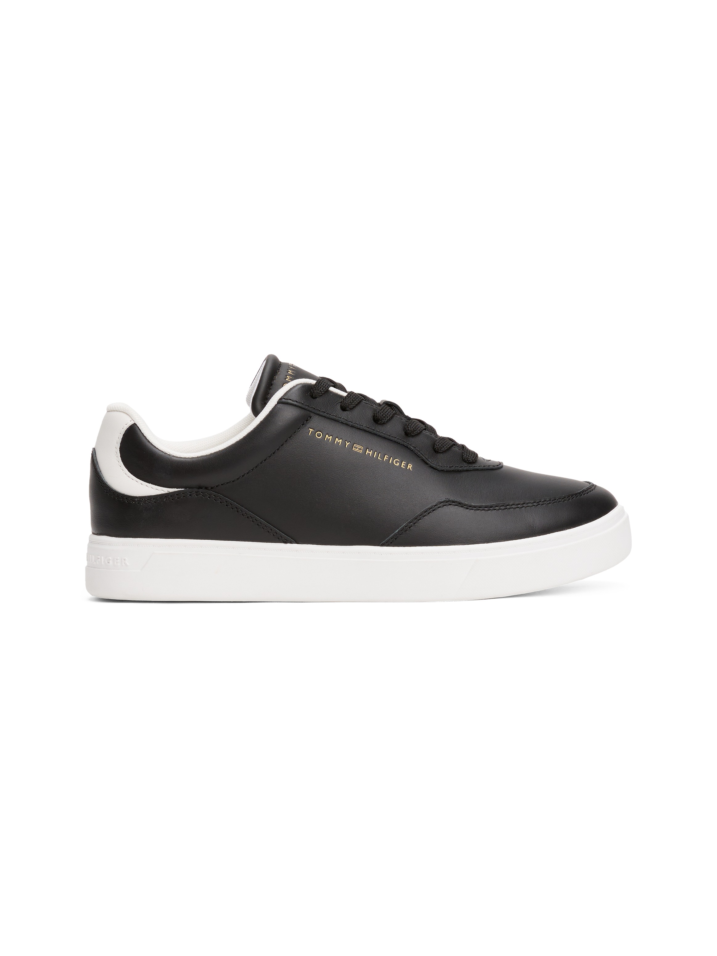 Tommy Hilfiger Plateausneaker »CASUAL CUPSOLE SNEAKER«, Freizeitschuh, Halbschuh, Schnürer mit goldfarbenem Logoschriftzug