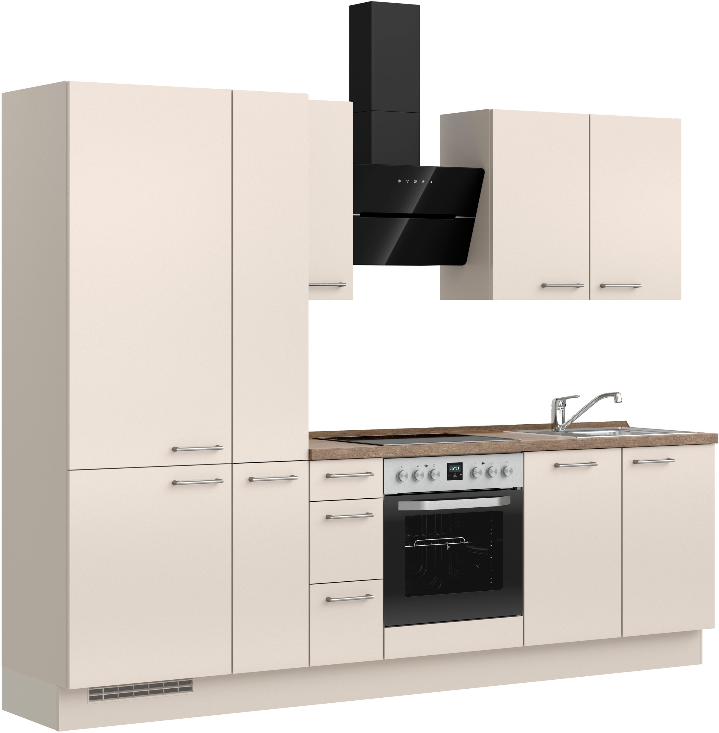 nobilia® Küchenzeile »"Laser II"«, vormontiert, Ausrichtung wählbar, Breite 270 cm, wahlw. mit E-Geräten