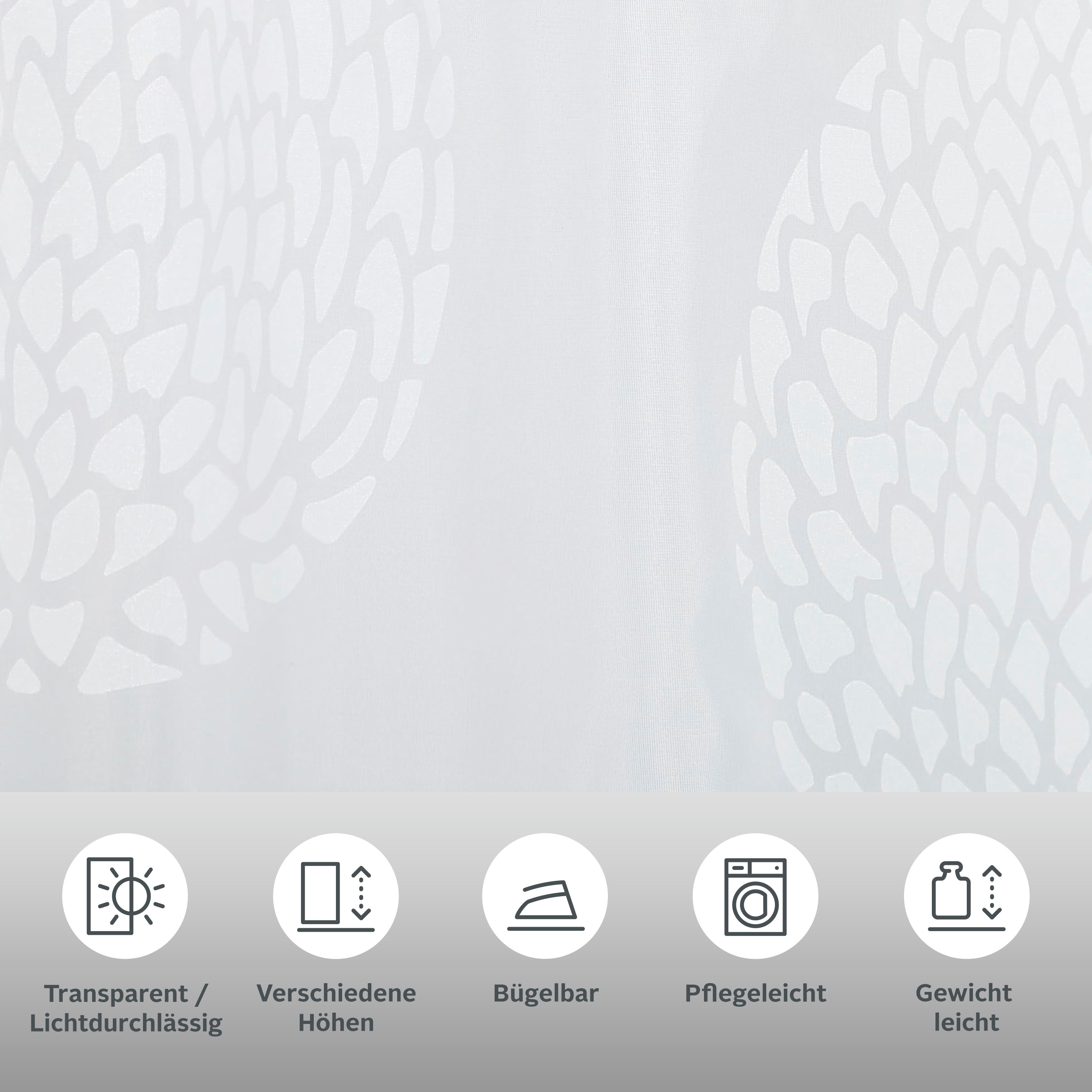 Thumbnail - my home Gardine "BELEM" Ösen 1 Stk. tlg. 1 Schal, Polyester, Kreise