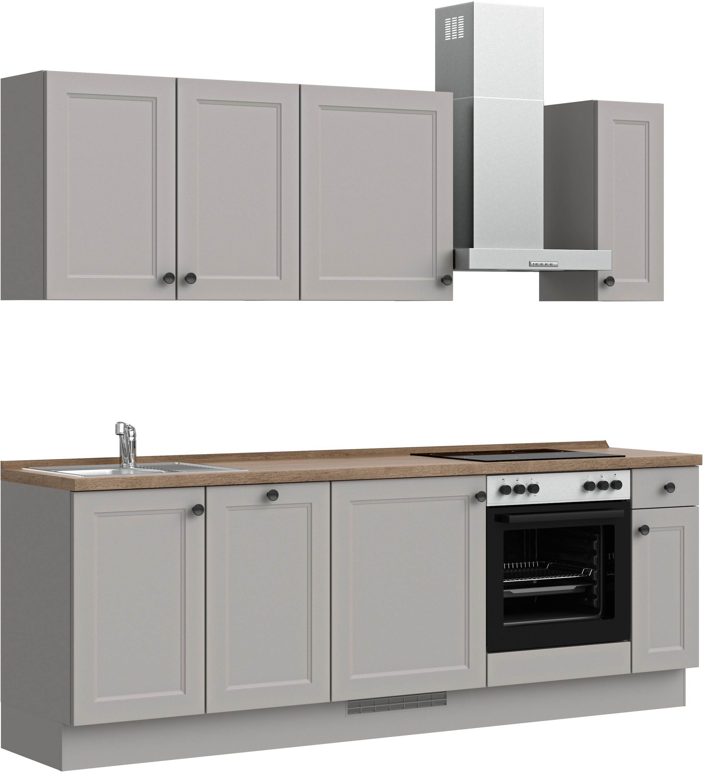 nobilia ""Cascada I", NEU: individuell anpassbar mit gratis Profi-Beratung" vormontiert, Breite 240 cm, Ausrichtung wählbar, wahlw. mit E-Geräten