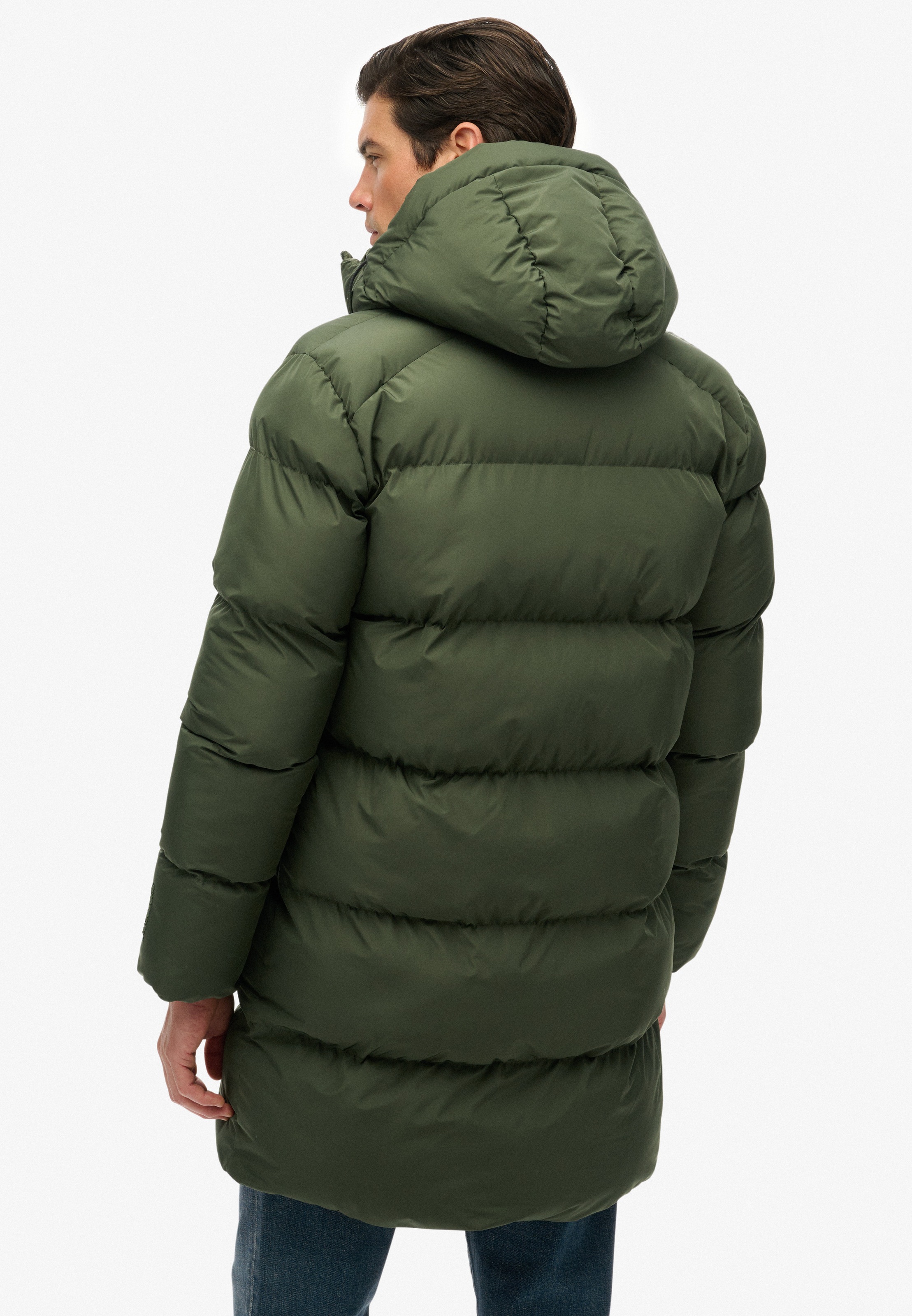 Thumbnail - Superdry Steppjacke "HOODED SPORTS PUFFER MID JKT" mit Kapuze Kunstfaser, relaxed fit