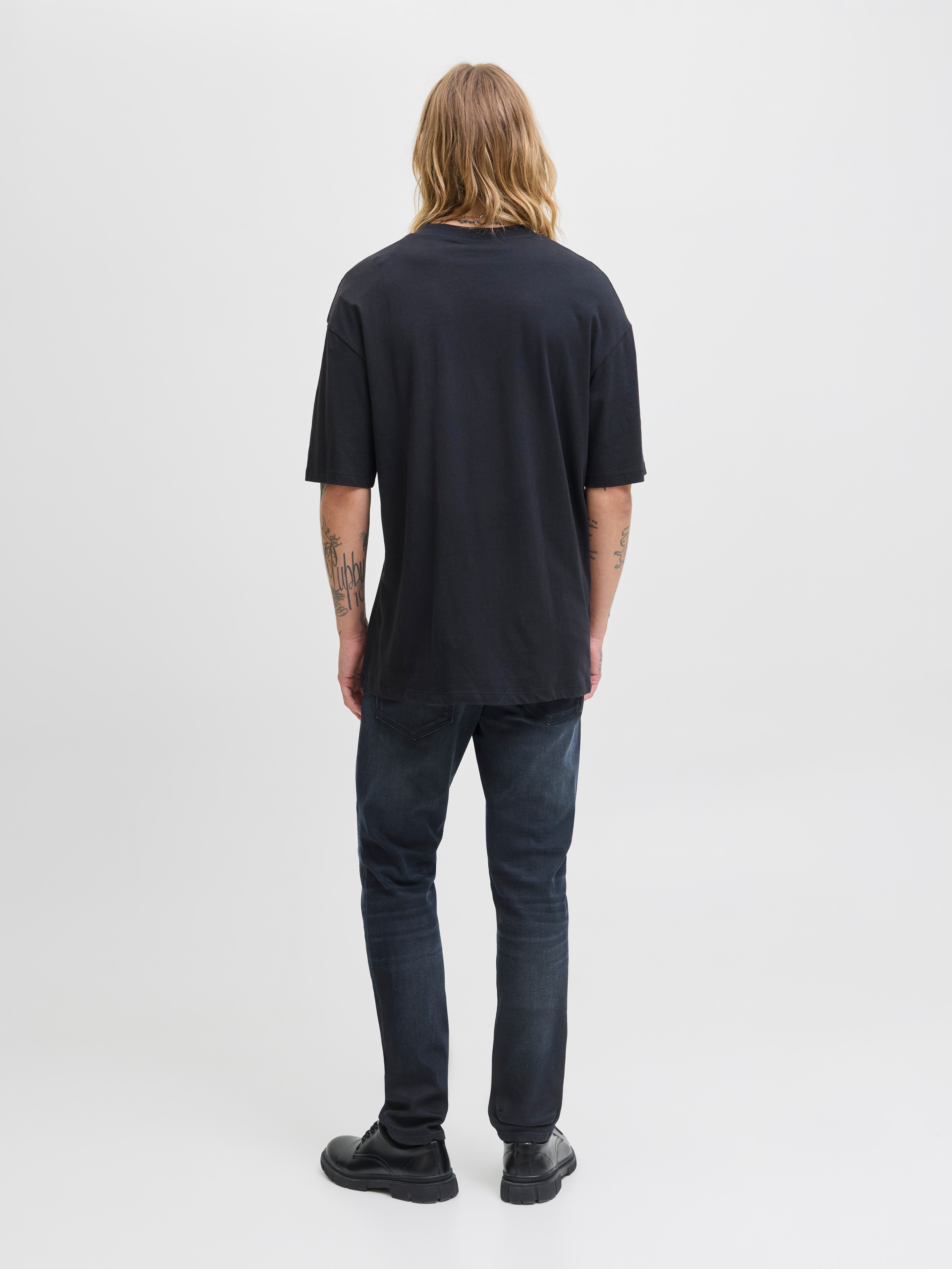 Slim-fit-Jeans JACK & JONES "JJIGLENN JJICON JJ 619 50SPS NOOS", Herren, Gr. 33, Länge 32, blau (blau denim), Denim/Jeans, Obermaterial: 99% Baumwolle, 1% Elasthan, Abriebeffekte, slim fit lang, Jeans Slim-fit-Jeans, Baumwollmischung, slim fit 3