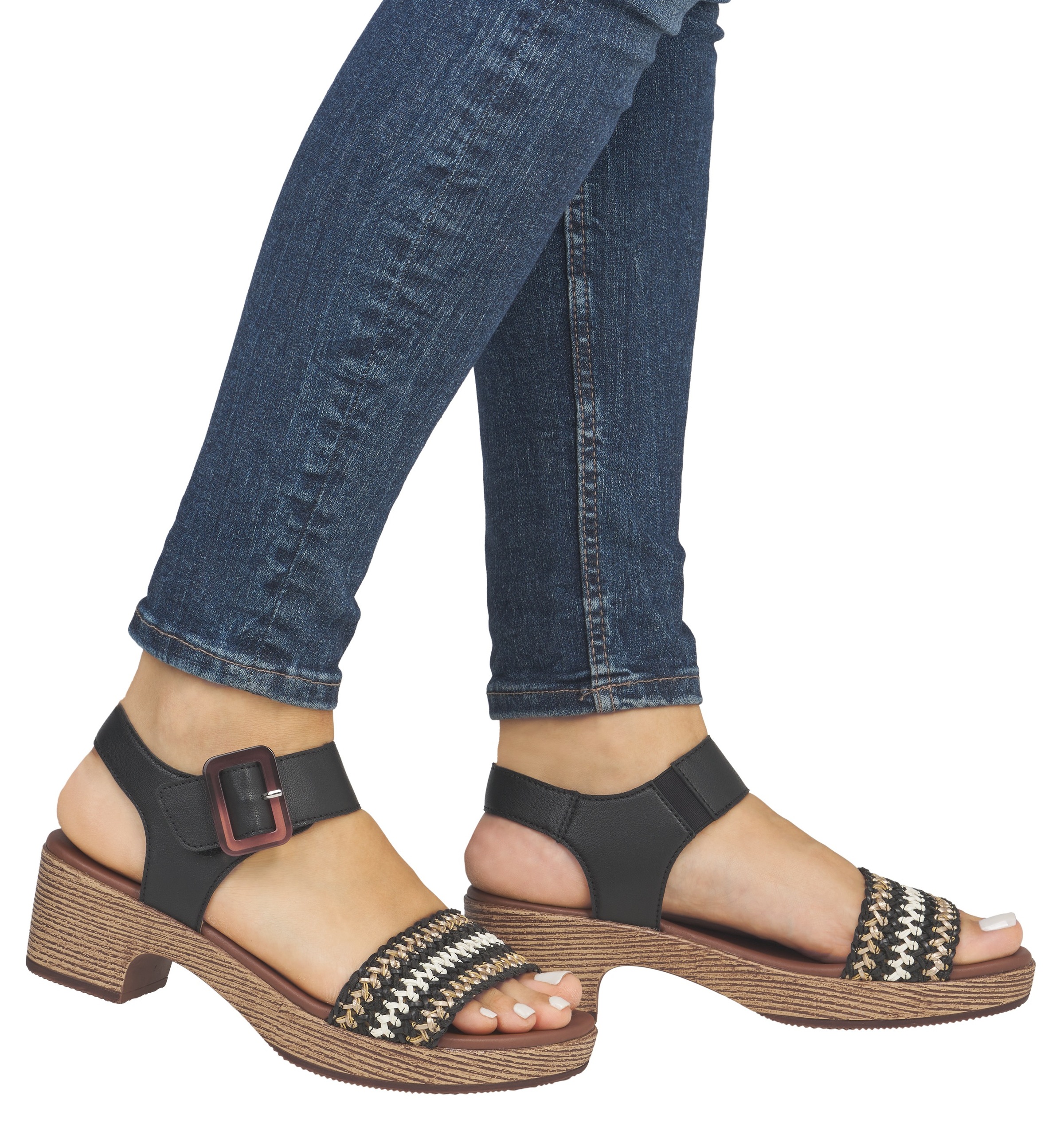 Remonte Sandalette, Blockabsatz, Plateau, Sandale, Sommerschuh mit Bandage günstig online kaufen