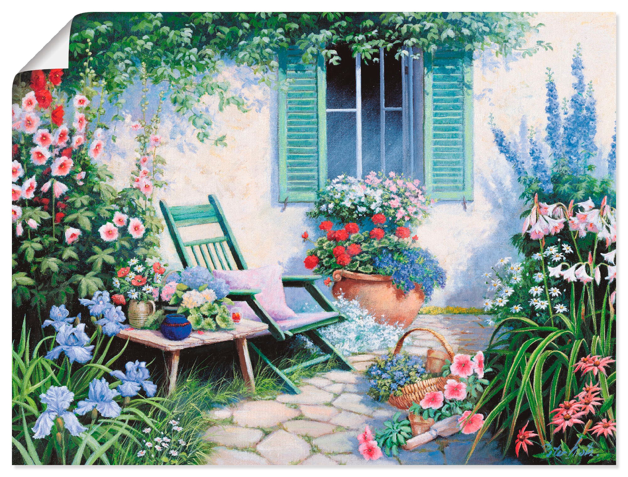 Wandbild in schöner Poster BAUR Leinwandbild, Artland | St.), Platz«, Größen versch. kaufen Wandaufkleber oder als Garten, (1 »Ein