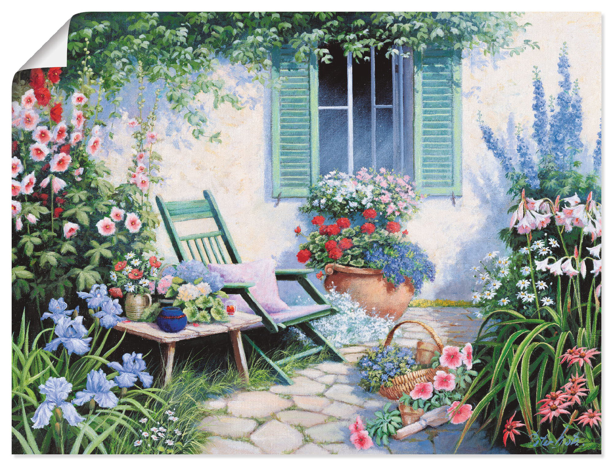 Artland Wandbild "Ein schöner Platz" Garten 1 Stk. tlg. als Leinwandbild, Poster in verschied. Größen