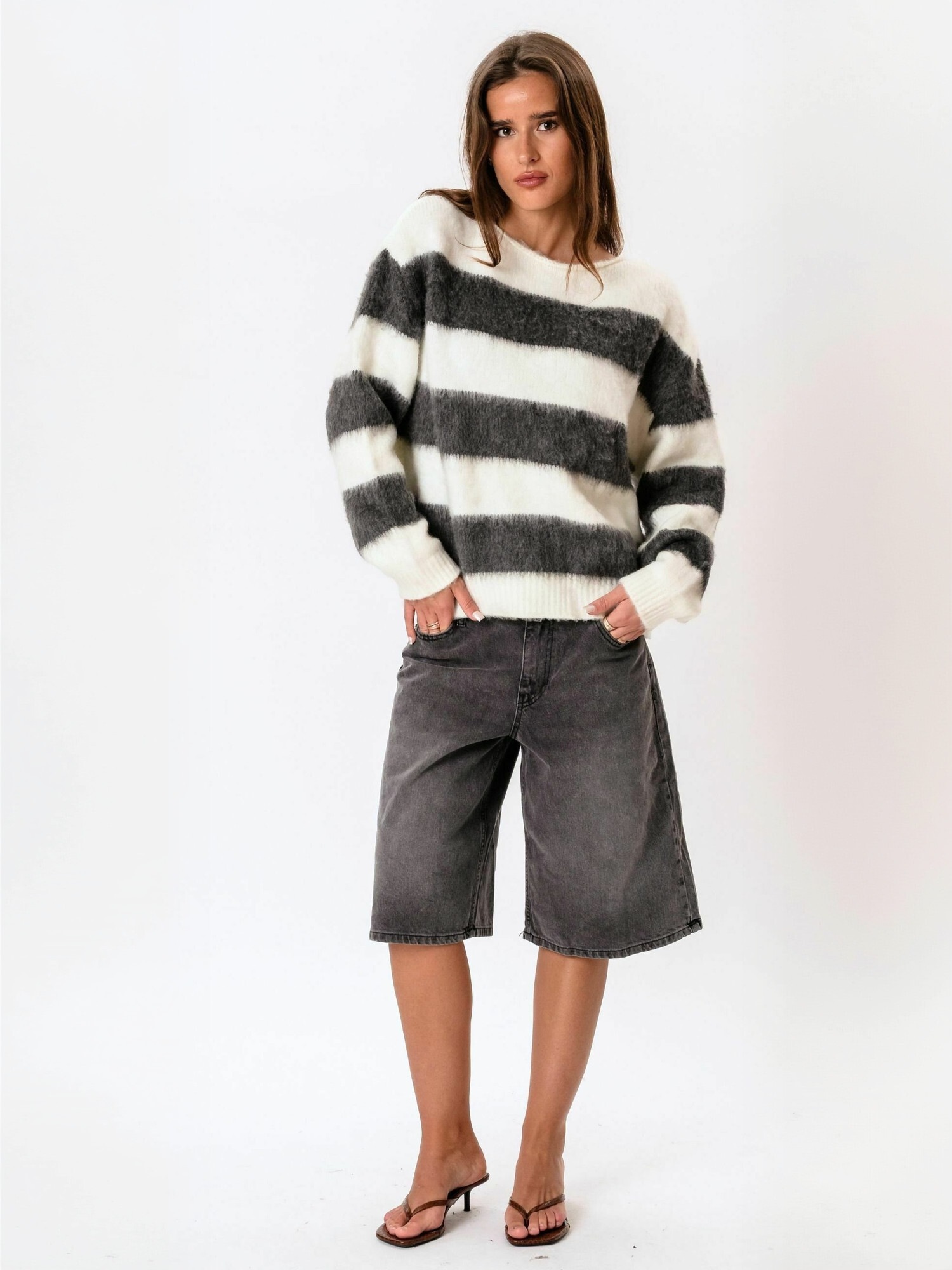 ITS MAY Rundhalspullover »ITS MAY Sweater Striped«