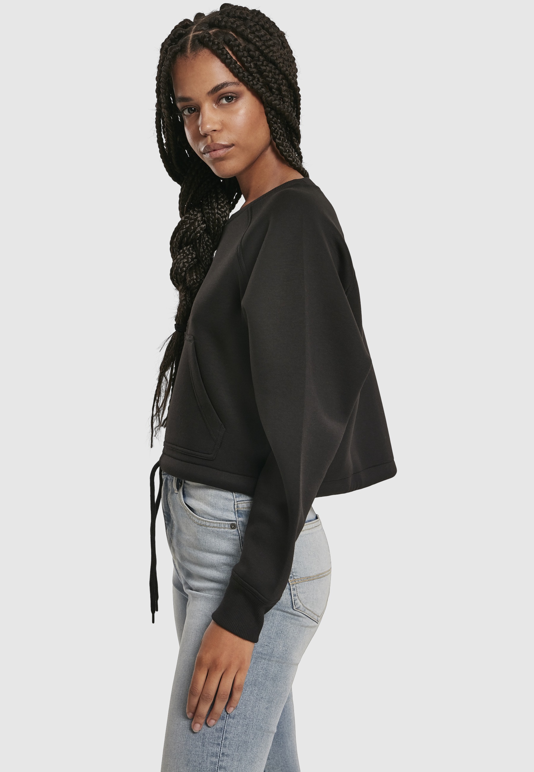 URBAN CLASSICS Sweatshirt »Urban Classics Damen Ladies Oversized Short Raglan Crew«, 1 Stk.
