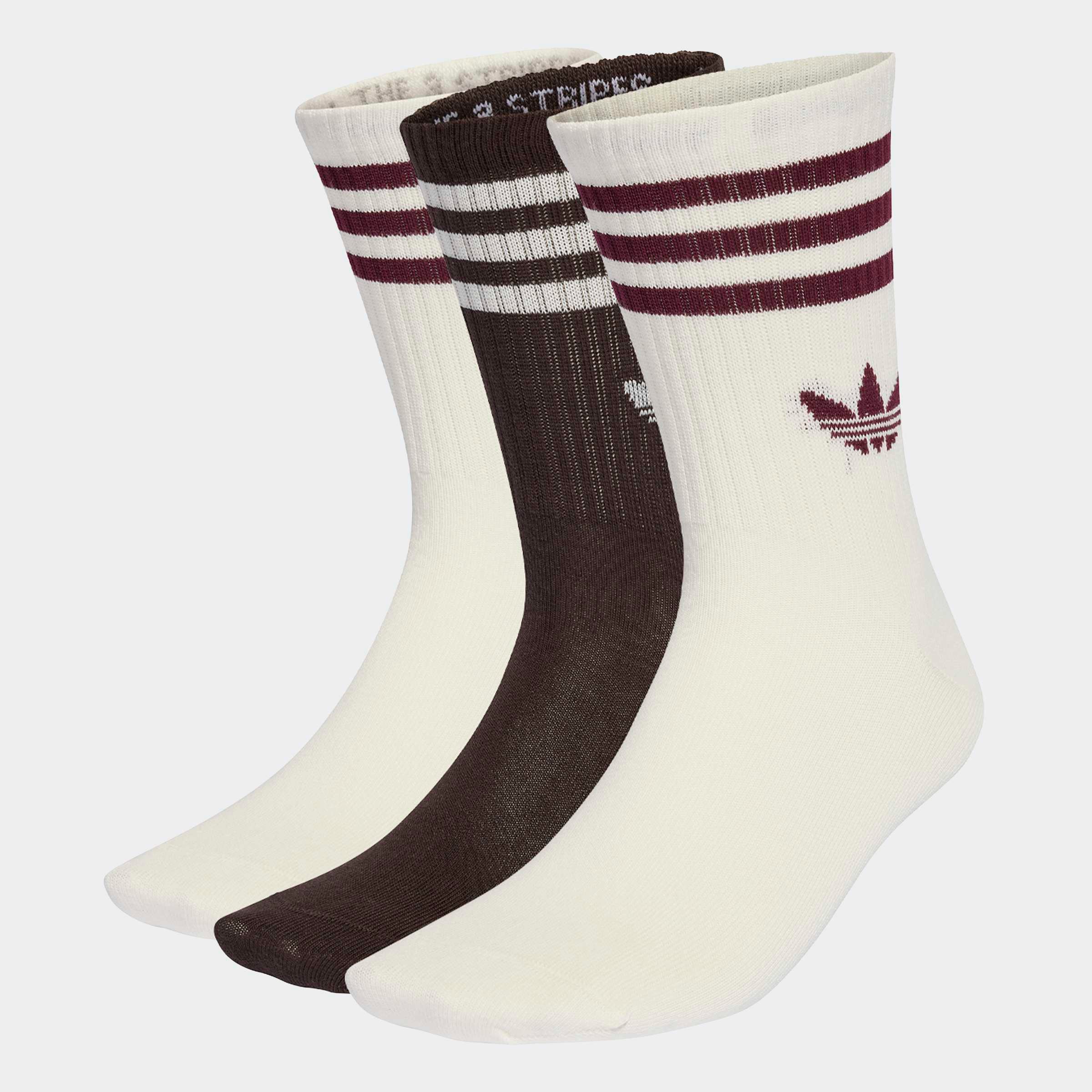 adidas Originals Sportsocken »3-STREIFEN CREW 3ER-PACK« 3 Paar tlg. knöchellange Passform, mit 3-Streifen