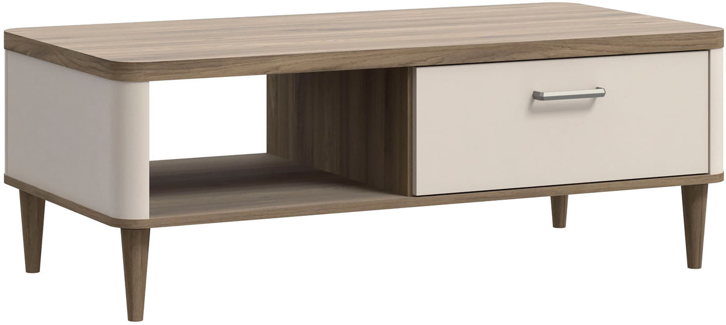 FORTE Couchtisch "Lacetti" B/H/T 120/43,7/60 cm Echtholzfüße günstig online kaufen