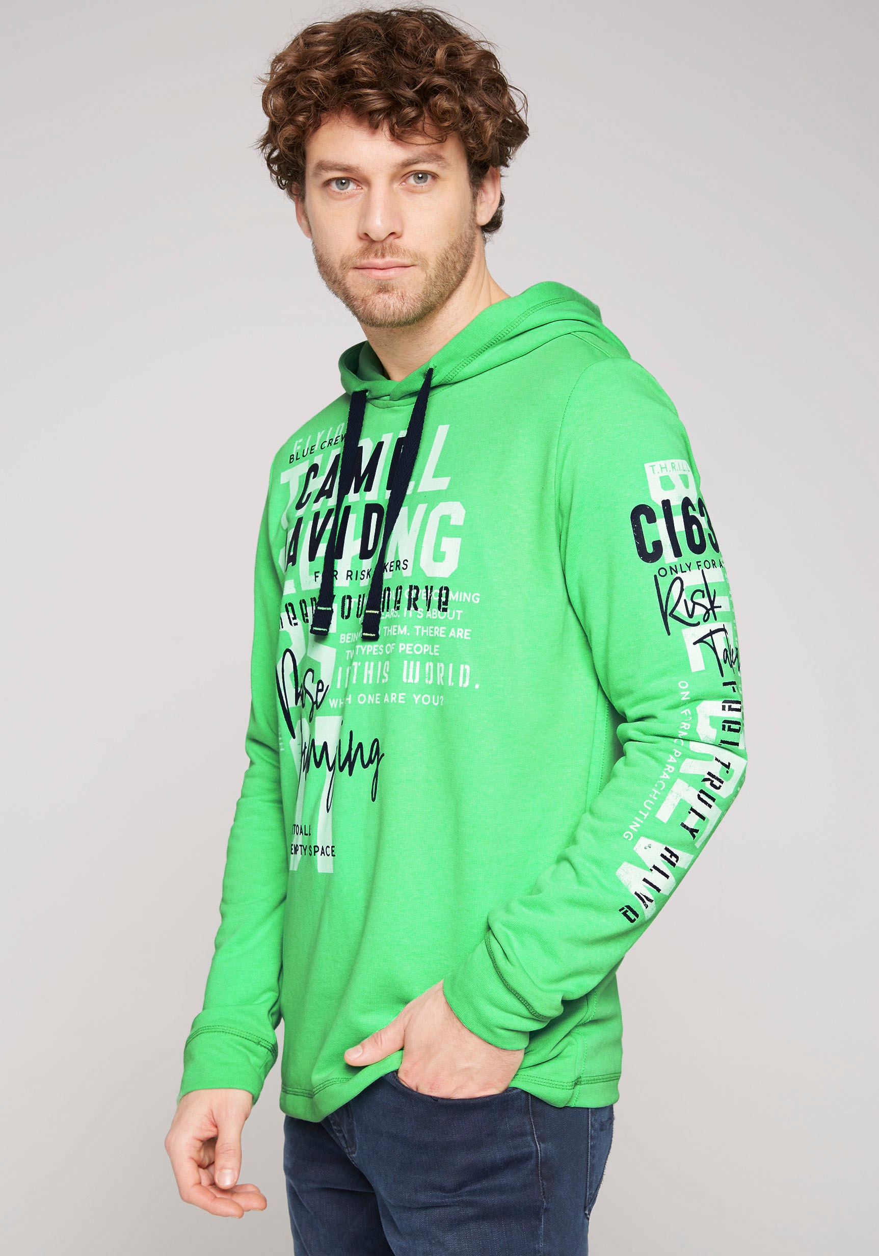 CAMP DAVID Kapuzensweatshirt, mit Label an kaufen Patch ▷ BAUR der | Kapuze