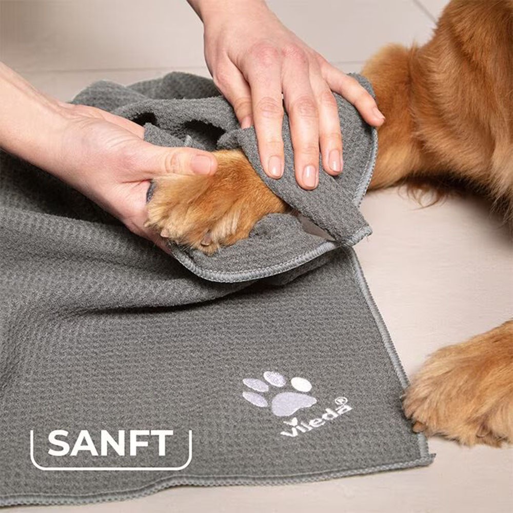 Vileda Wischbezug »Vileda Pet Pro Microfibre Tuch XL«, Mikrofaser, 22,5 cm, (1 St.), Trocknet 6x schneller als ein Baumwolltuch* 
*interner Labortest