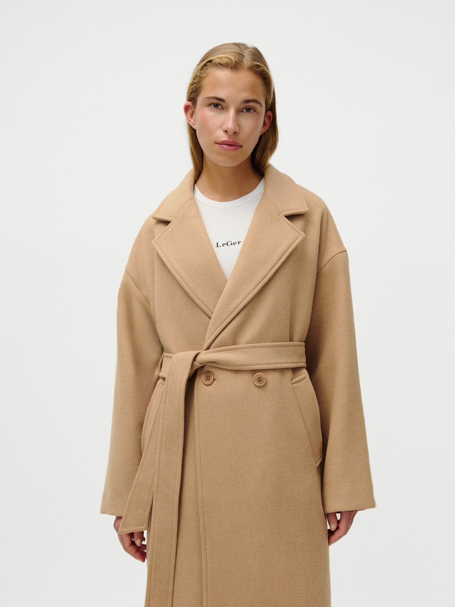 LeGer Langmantel "Betty, LeGer by Lena Gercke", Regular fit mit V-Ausschnit günstig online kaufen