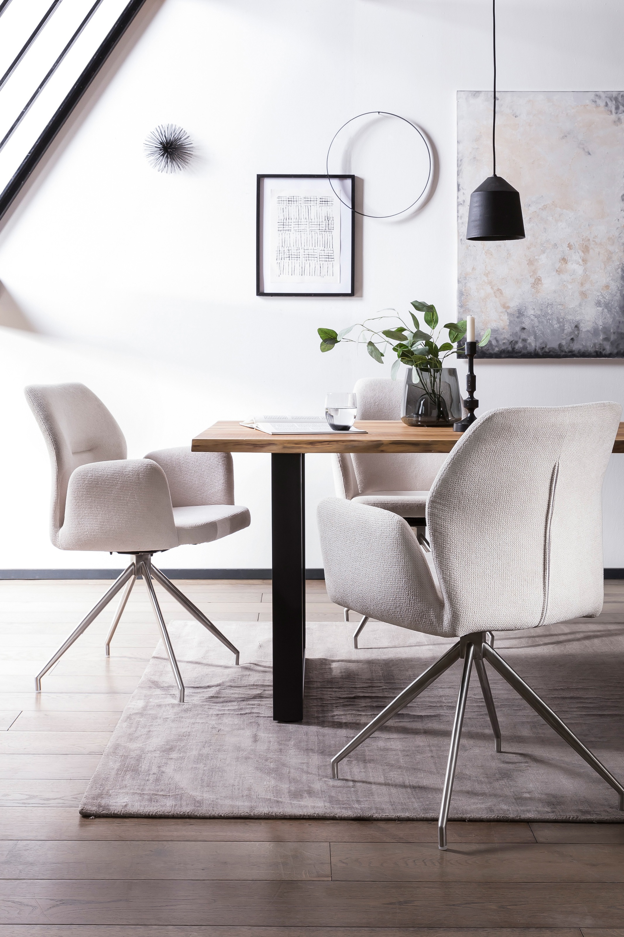 SalesFever Essgruppe "Stilvolle Essgruppe" Set, 5 Stk. tlg. Tischplatte beh günstig online kaufen