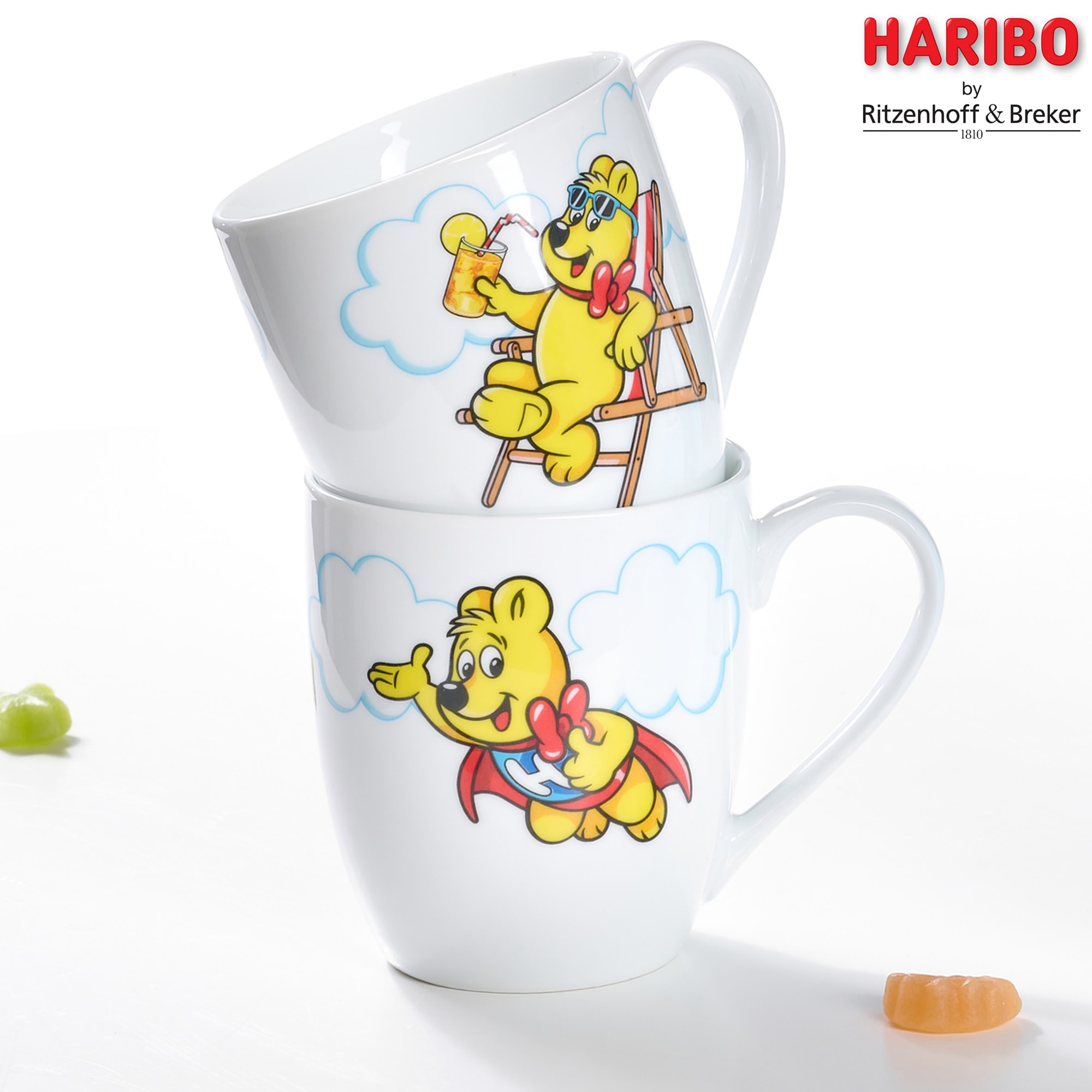 Ritzenhoff & Breker Becher »HARIBO Clouds, Relax, 500 ml«, (1 tlg.), spülmaschinenfest