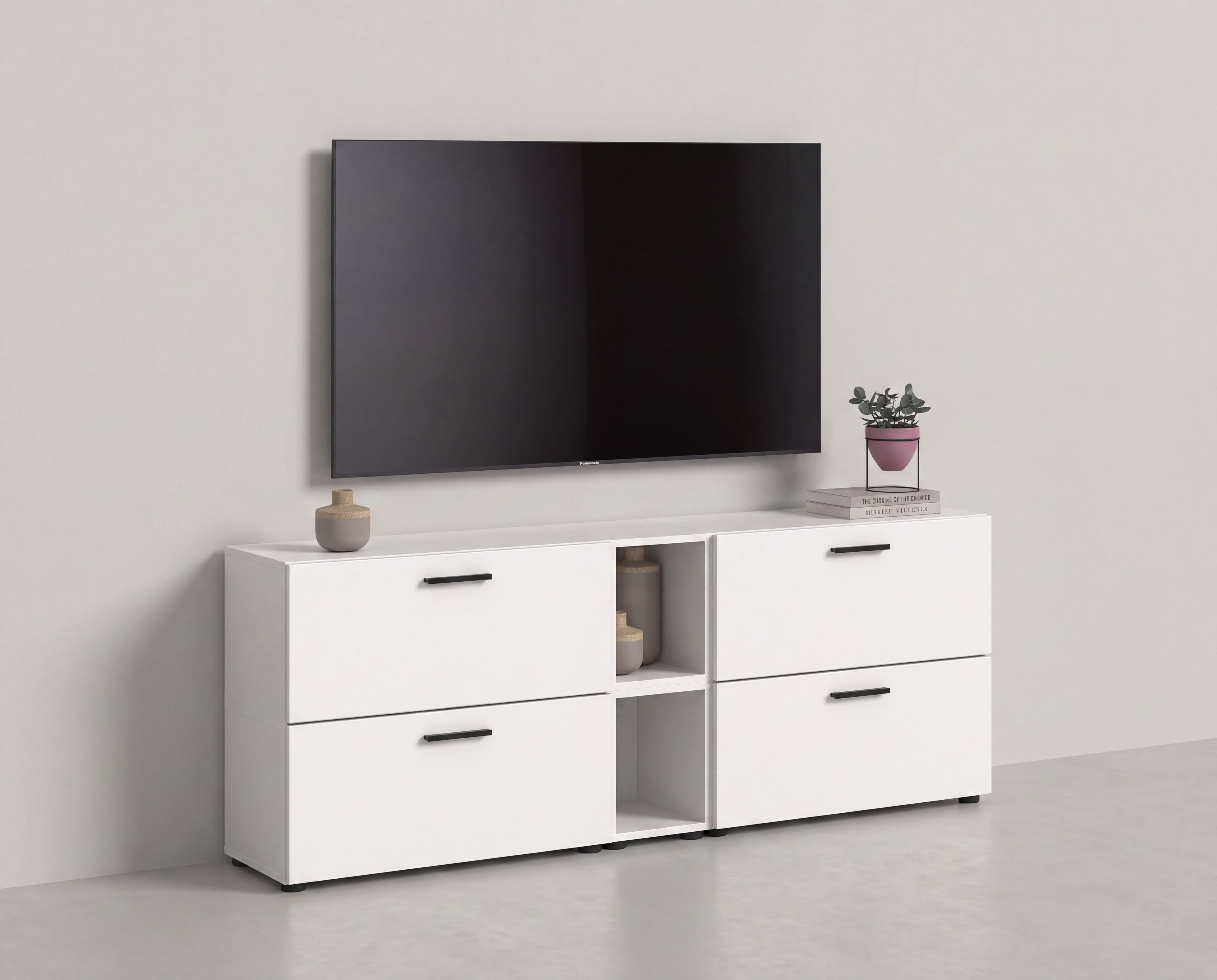 Home affaire Schrank-Set "ENESTE, 6-teilig, in verschiedenen Farben, individuell kombinierbar" verschiedenste Kombinationmöglichkeiten, stehend oder hängend, 2 Stk. tlg.