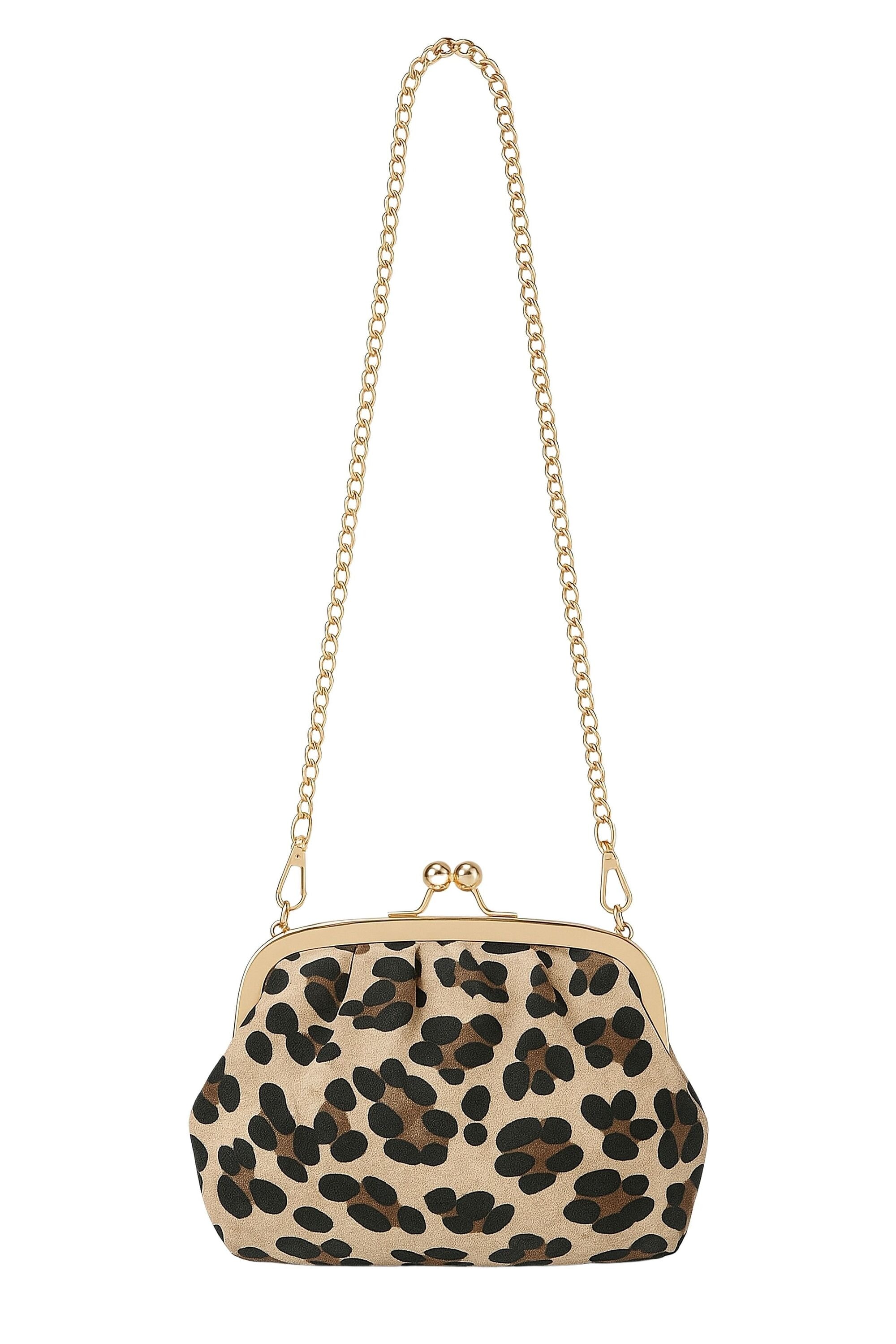 COLLEZIONE ALESSANDRO "Leo Purse" aus echtem Wildleder mit Leo Druck