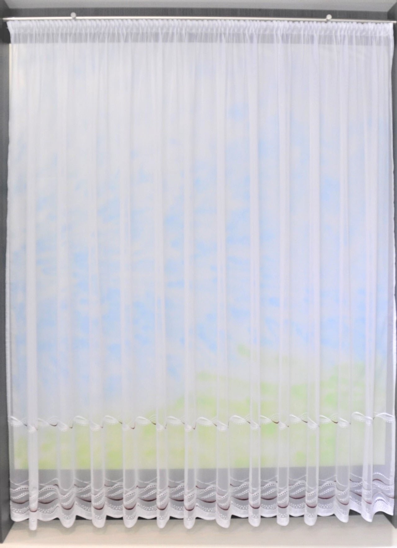 Stickereien Plauen Gardine "Düne" Smokband 1 Stk. tlg. günstig online kaufen