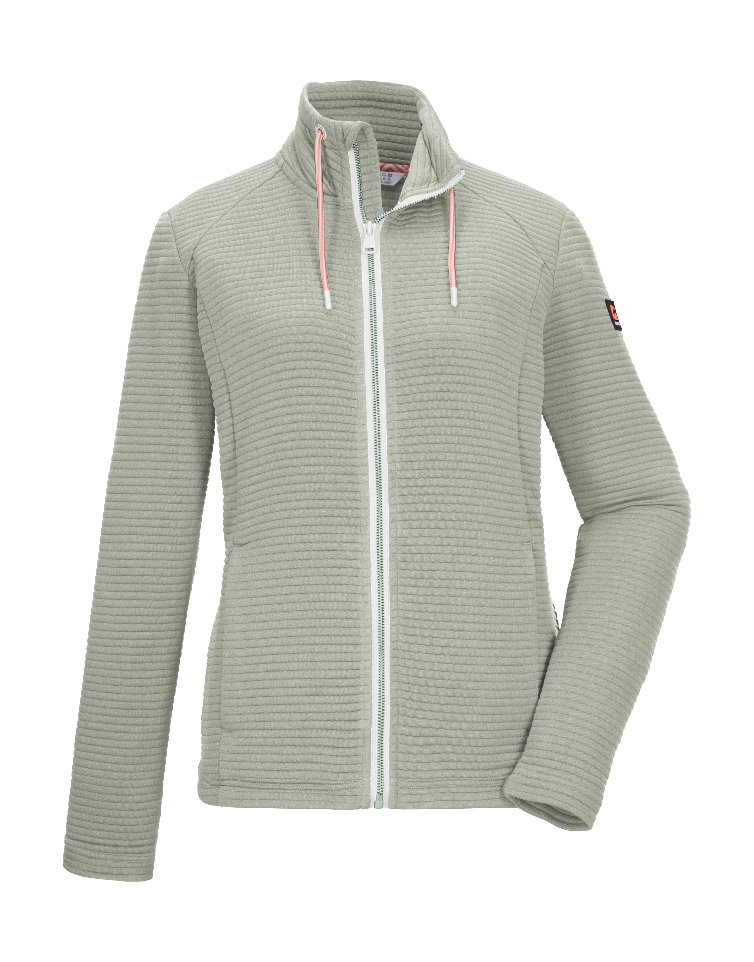 Killtec "KOS 12 WMN FLX JCKT" Elastische Damenjacke, gestreift, mit Kinnschutz und Taschen