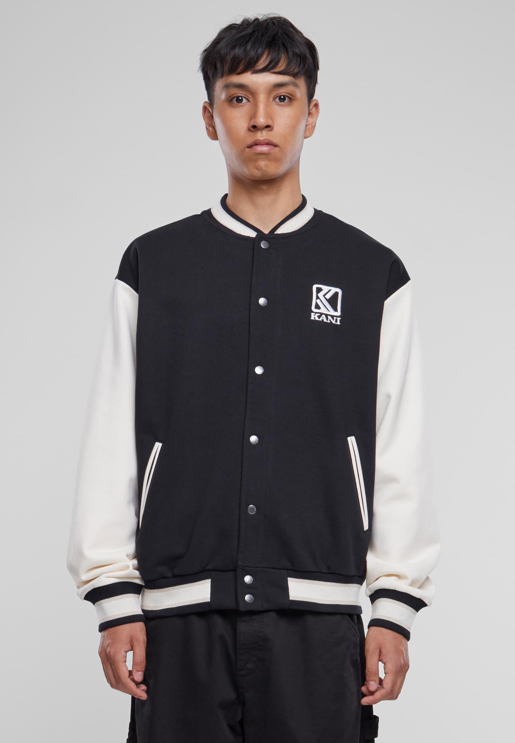 Karl Kani Collegejacke »Karl Kani Herren KM232-007-2 KK Og Fleece College Jacket«, (1 St.), ohne Kapuze