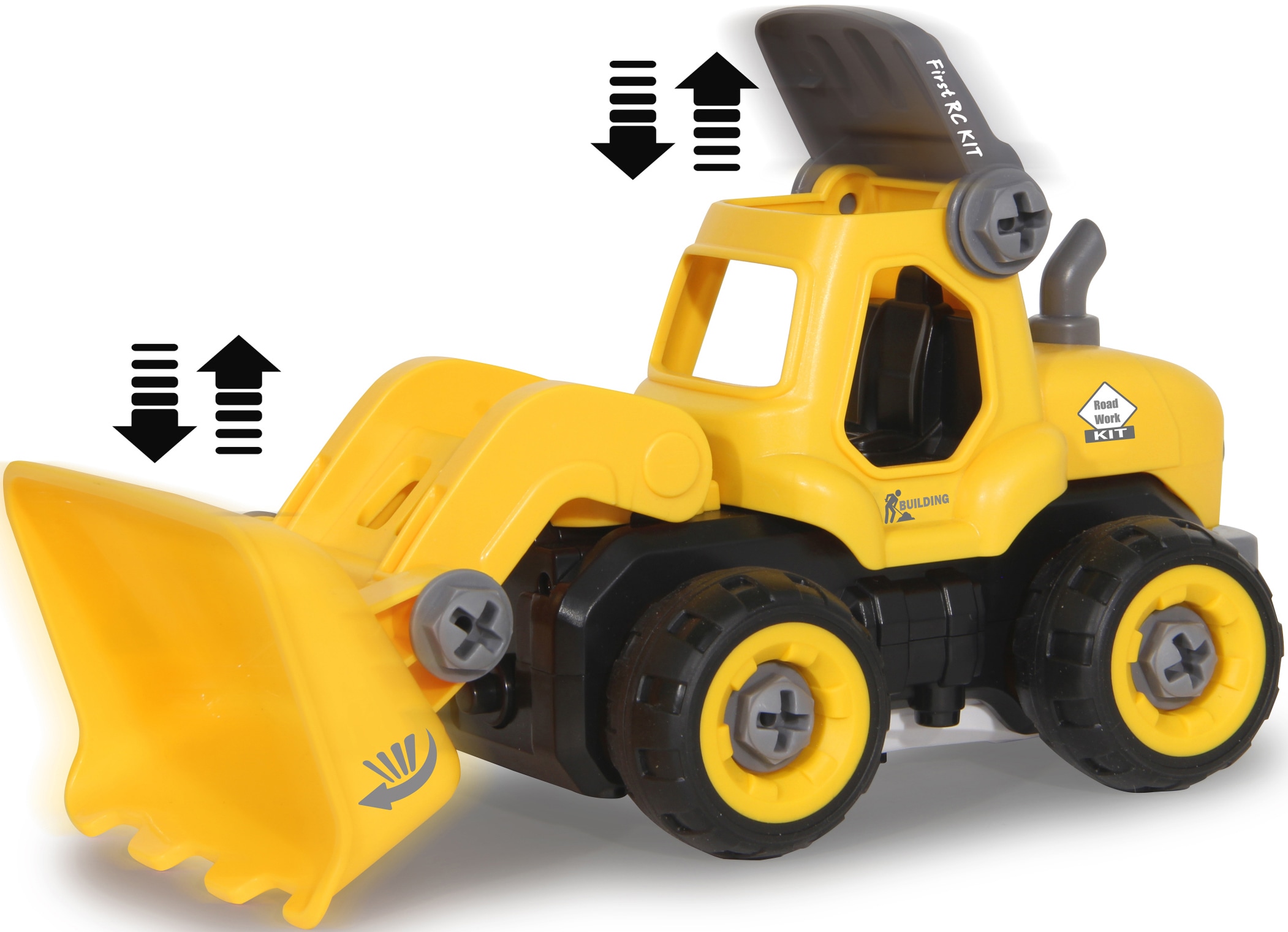 Jamara RC-Bagger »First RC - Radlader«, (27 tlg.), mit Akkuschrauber