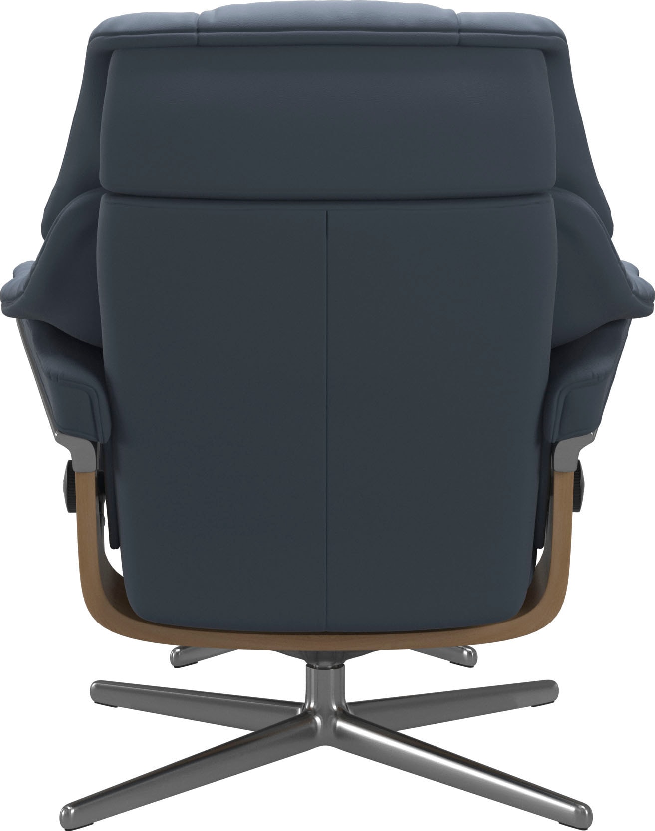 Stressless® Relaxsessel »Reno«, (Set, Relaxsessel mit Hocker), mit Hocker, mit Cross Base, Größe S, M & L, Holzakzent Eiche